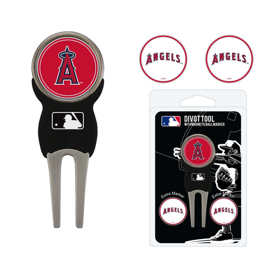 Los Angeles Angels Divot Tool Pack With 3 Golf Ball Markers - 757 Sports Collectibles
