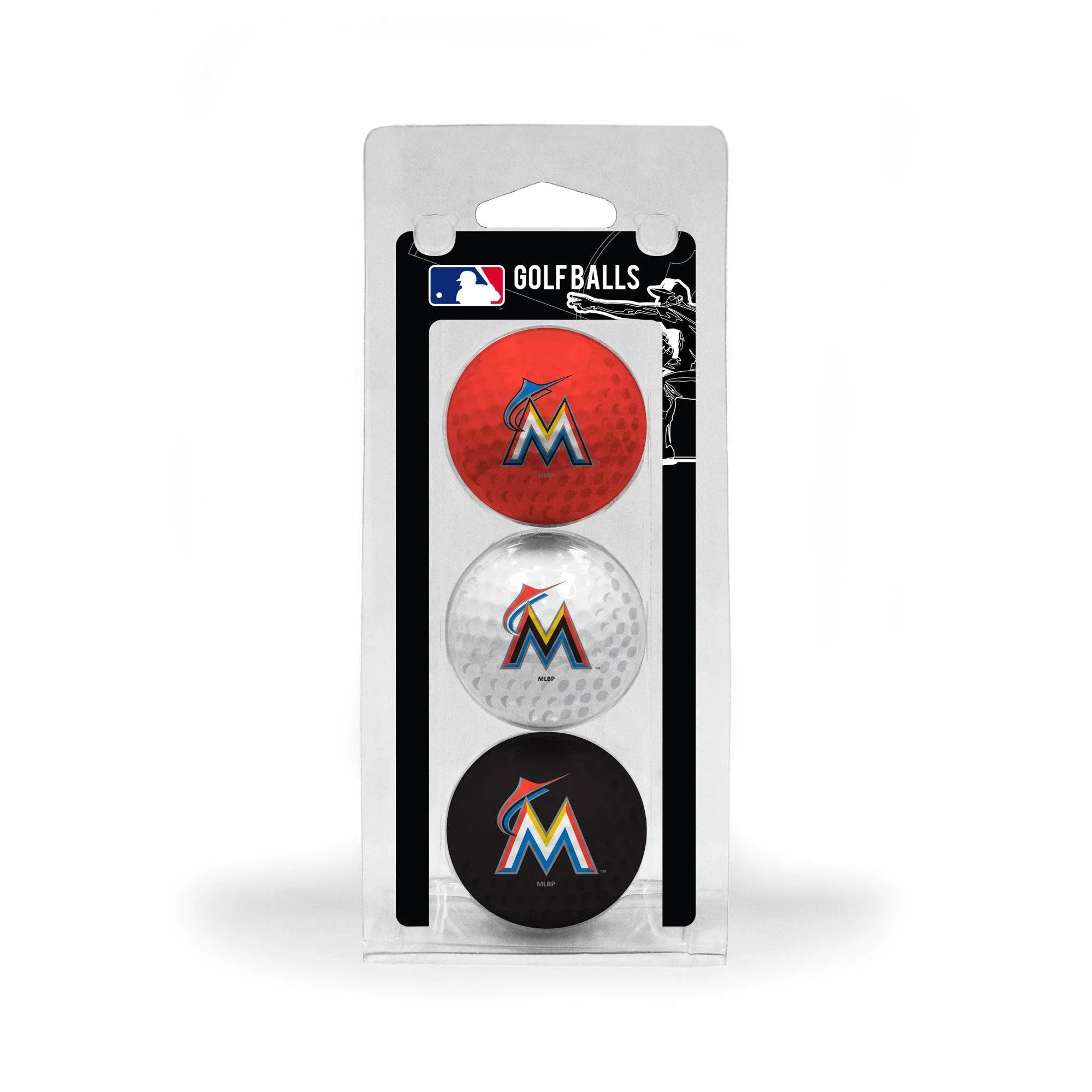 Miami Marlins 3 Golf Ball Pack - 757 Sports Collectibles