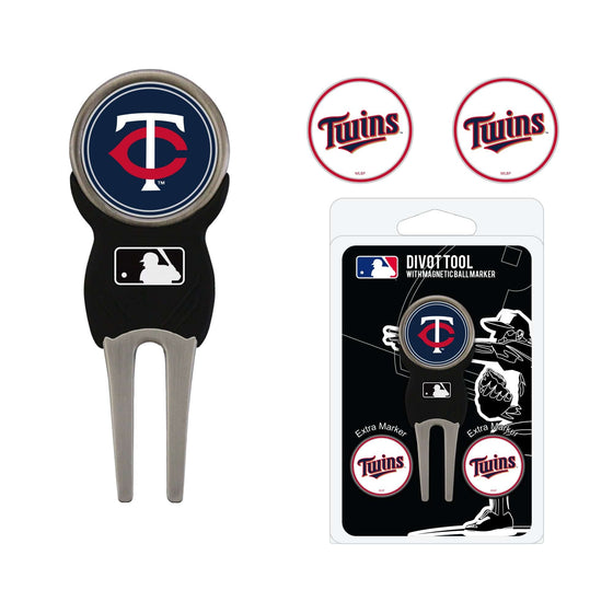Minnesota Twins Divot Tool Pack With 3 Golf Ball Markers - 757 Sports Collectibles