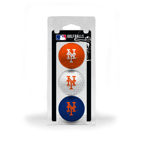 New York Mets 3 Golf Ball Pack - 757 Sports Collectibles
