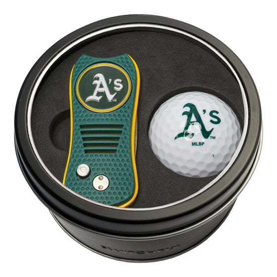 Oakland Athletics Tin Set - Switchfix, Golf Ball - 757 Sports Collectibles