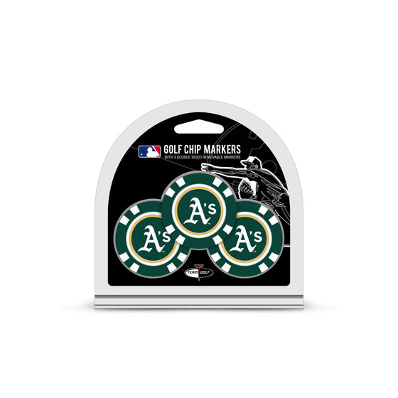 Oakland Athletics 3 Pack Golf Chip Ball Markers - 757 Sports Collectibles