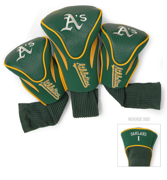 Oakland Athletics 3 Pack Contour Head Covers - 757 Sports Collectibles
