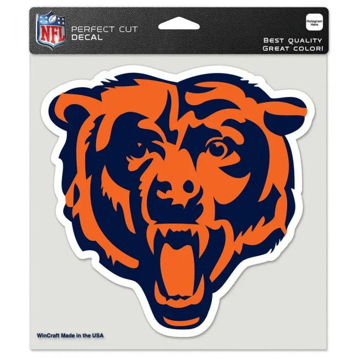 CHICAGO BEARS BEAR PERFECT CUT COLOR DECAL 8" X 8"