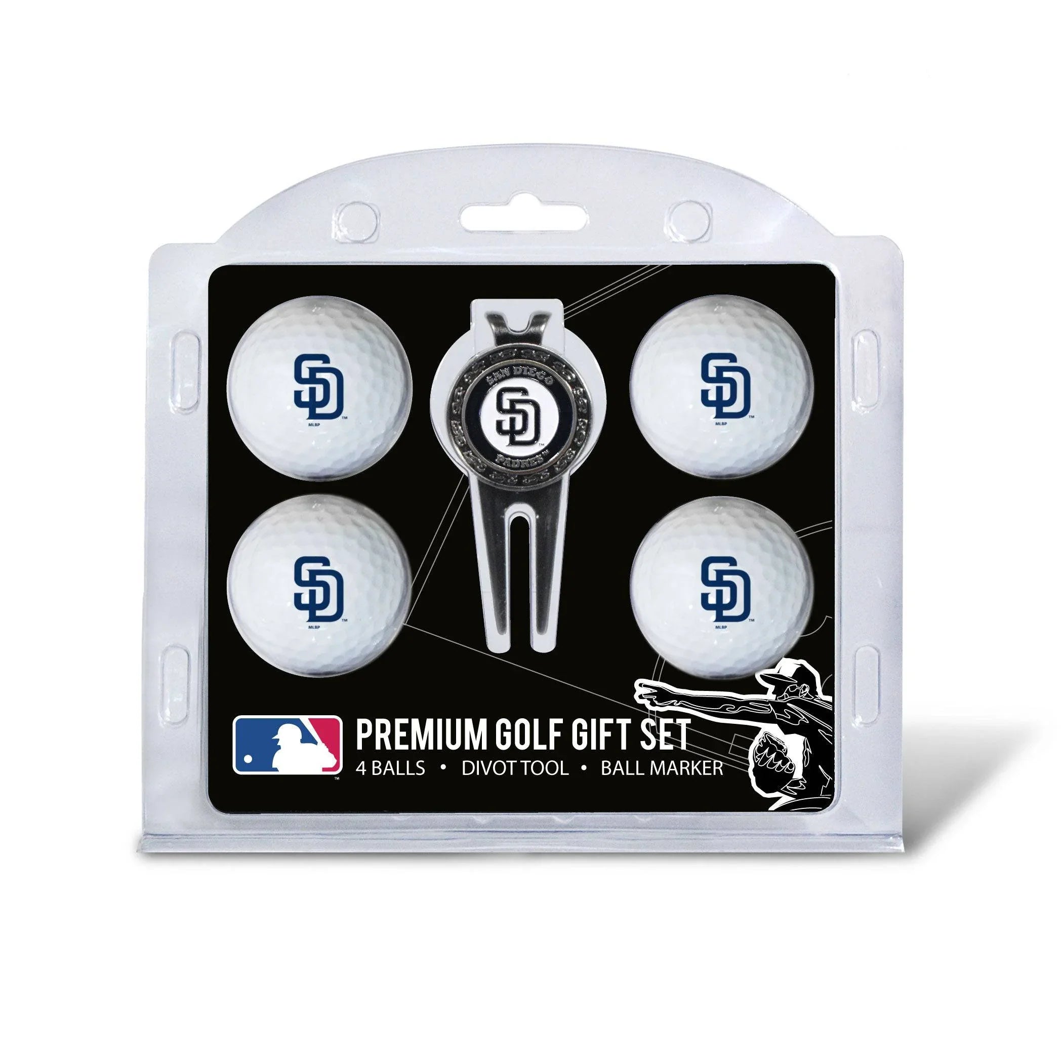 San Diego Padres 4 Golf Ball And Divot Tool Set - 757 Sports Collectibles