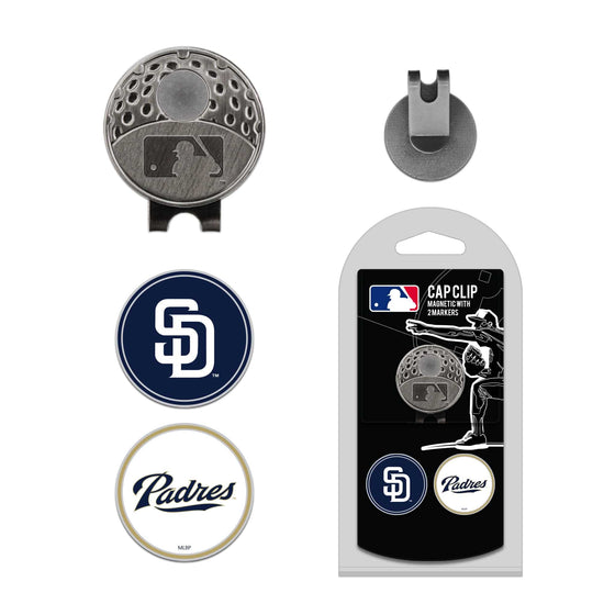 San Diego Padres Cap Clip With 2 Golf Ball Markers - 757 Sports Collectibles