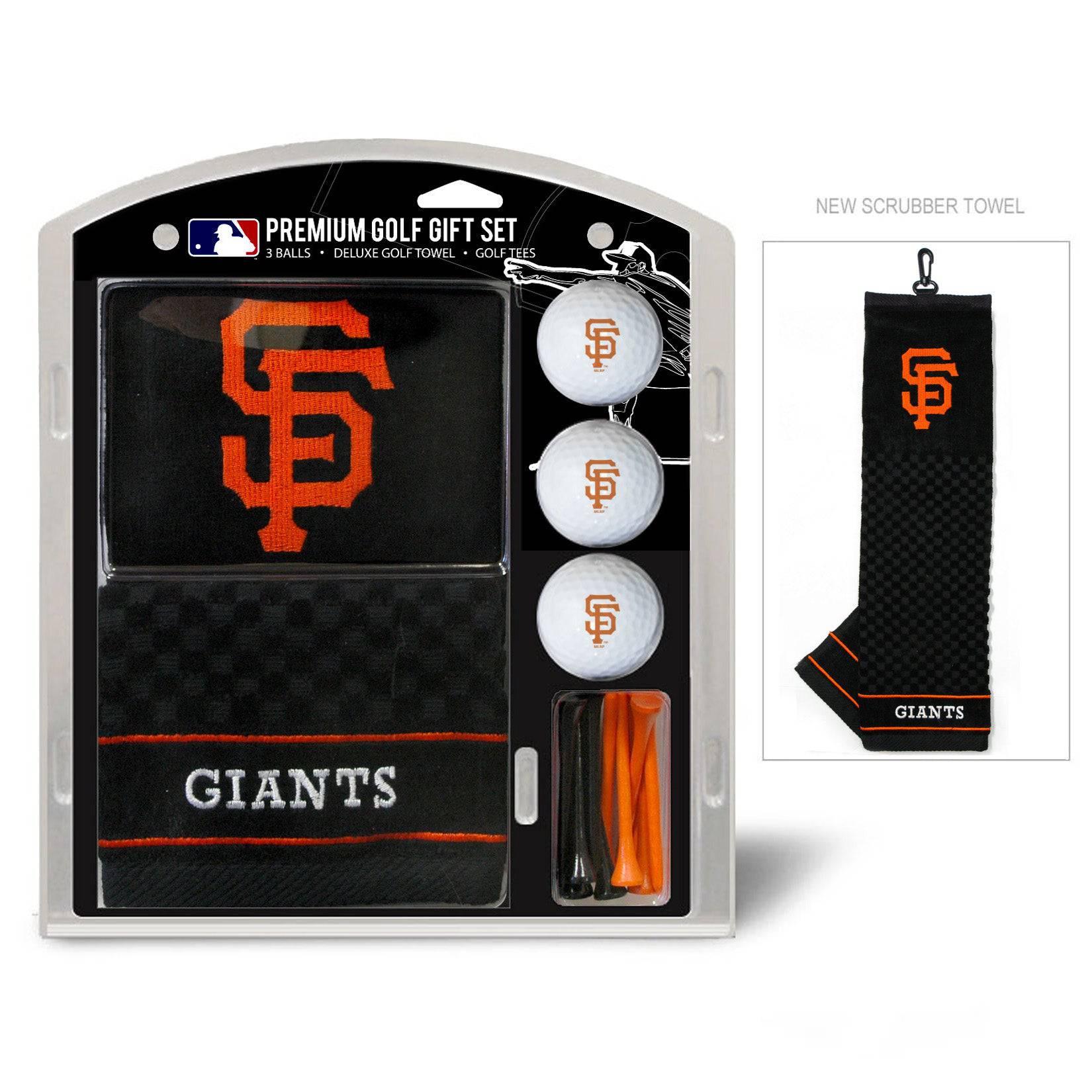 San Francisco Giants Embroidered Golf Towel, 3 Golf Ball, And Golf Tee Set - 757 Sports Collectibles