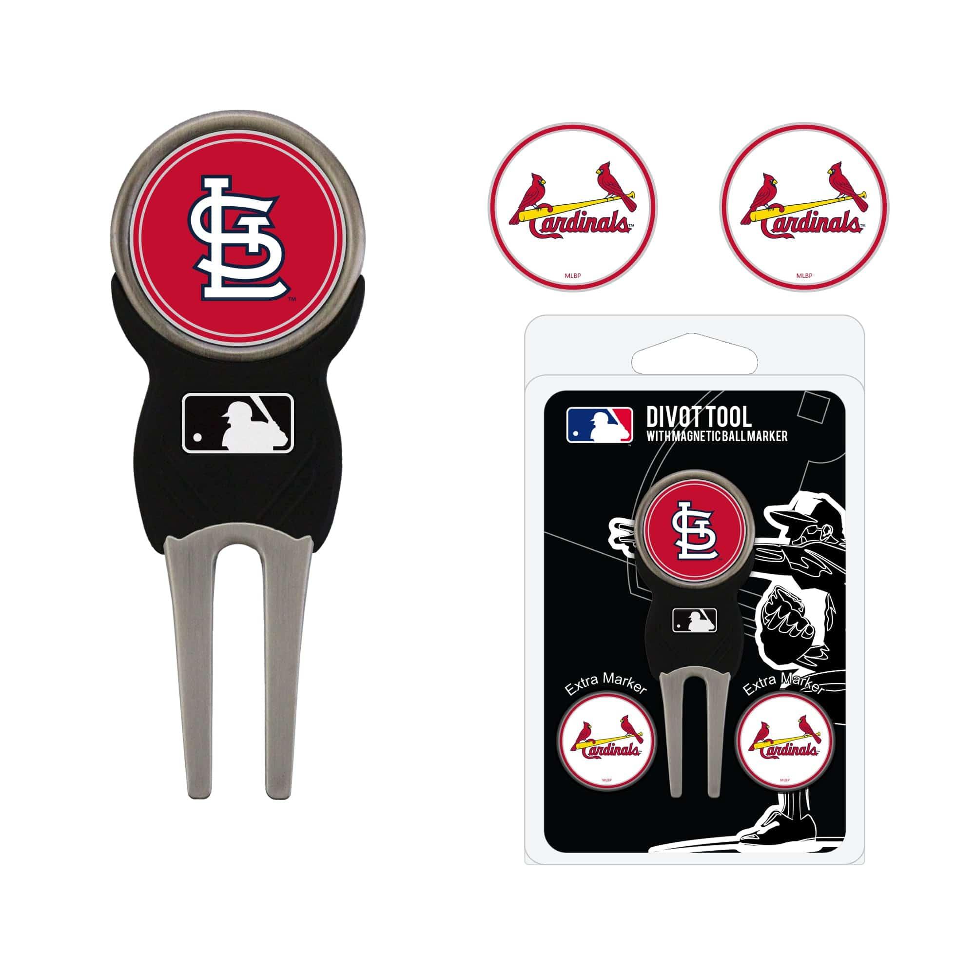 St Louis Cardinals Divot Tool Pack With 3 Golf Ball Markers - 757 Sports Collectibles