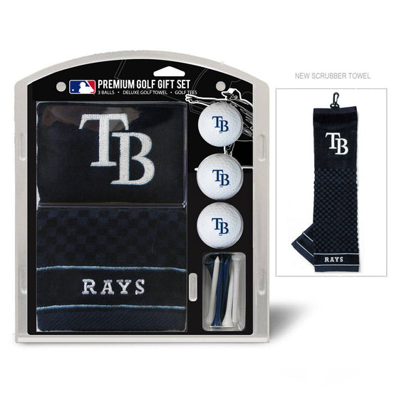 Tampa Bay Rays Embroidered Golf Towel, 3 Golf Ball, And Golf Tee Set - 757 Sports Collectibles