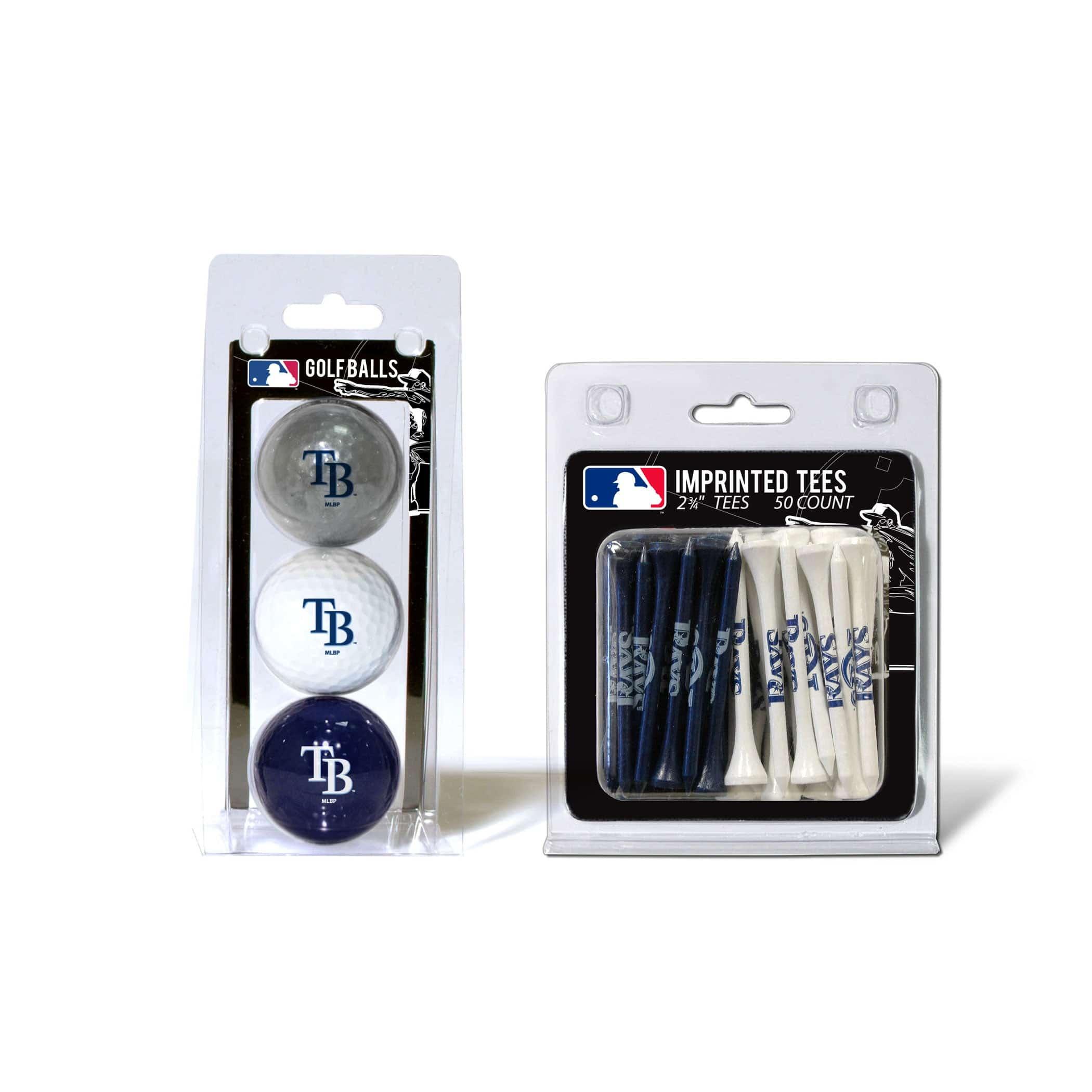 Tampa Bay Rays 3 Golf Balls And 50 Golf Tees - 757 Sports Collectibles