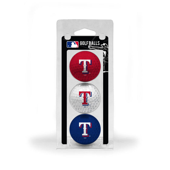 Texas Rangers 3 Golf Ball Pack - 757 Sports Collectibles