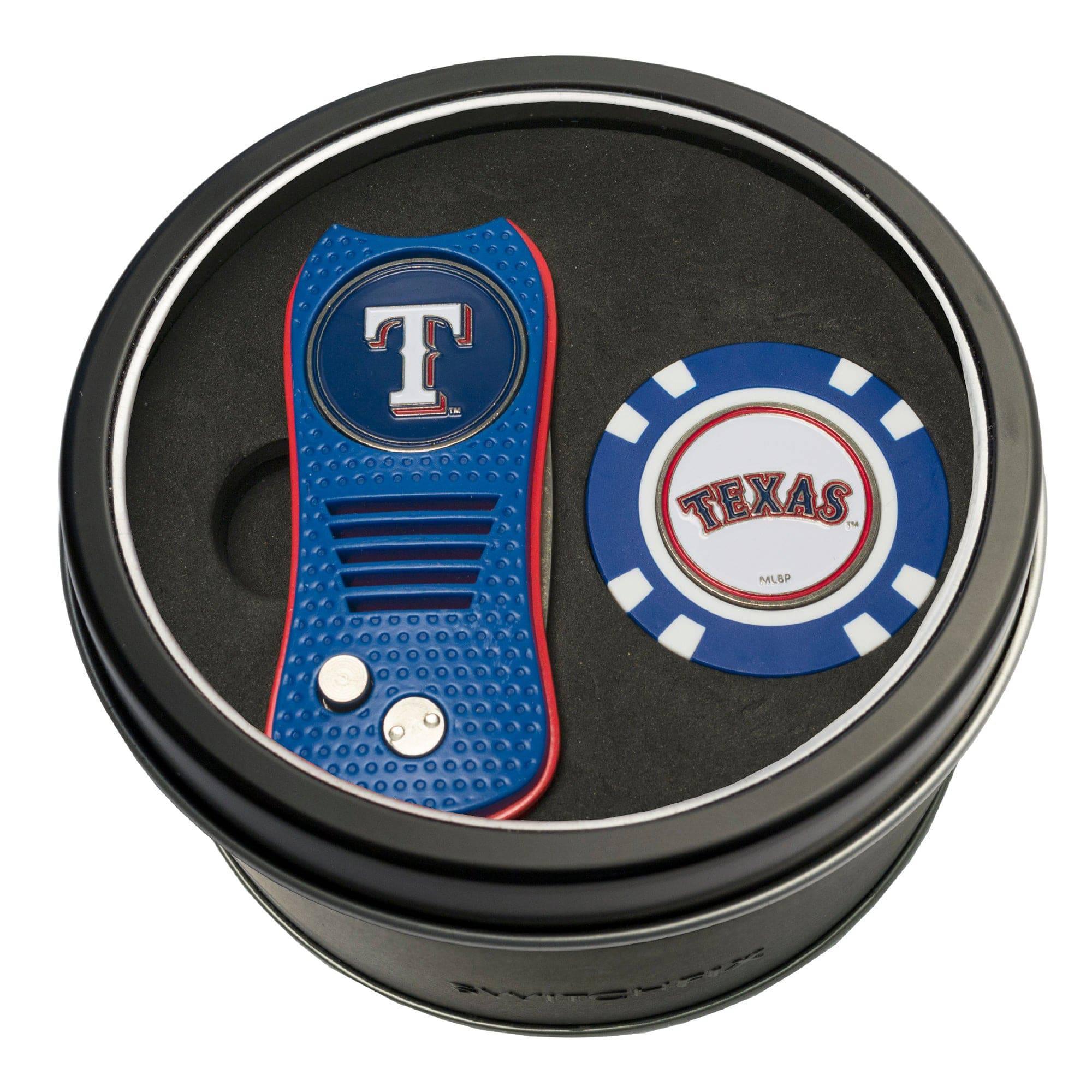 Texas Rangers Tin Set - Switchfix, Golf Chip - 757 Sports Collectibles