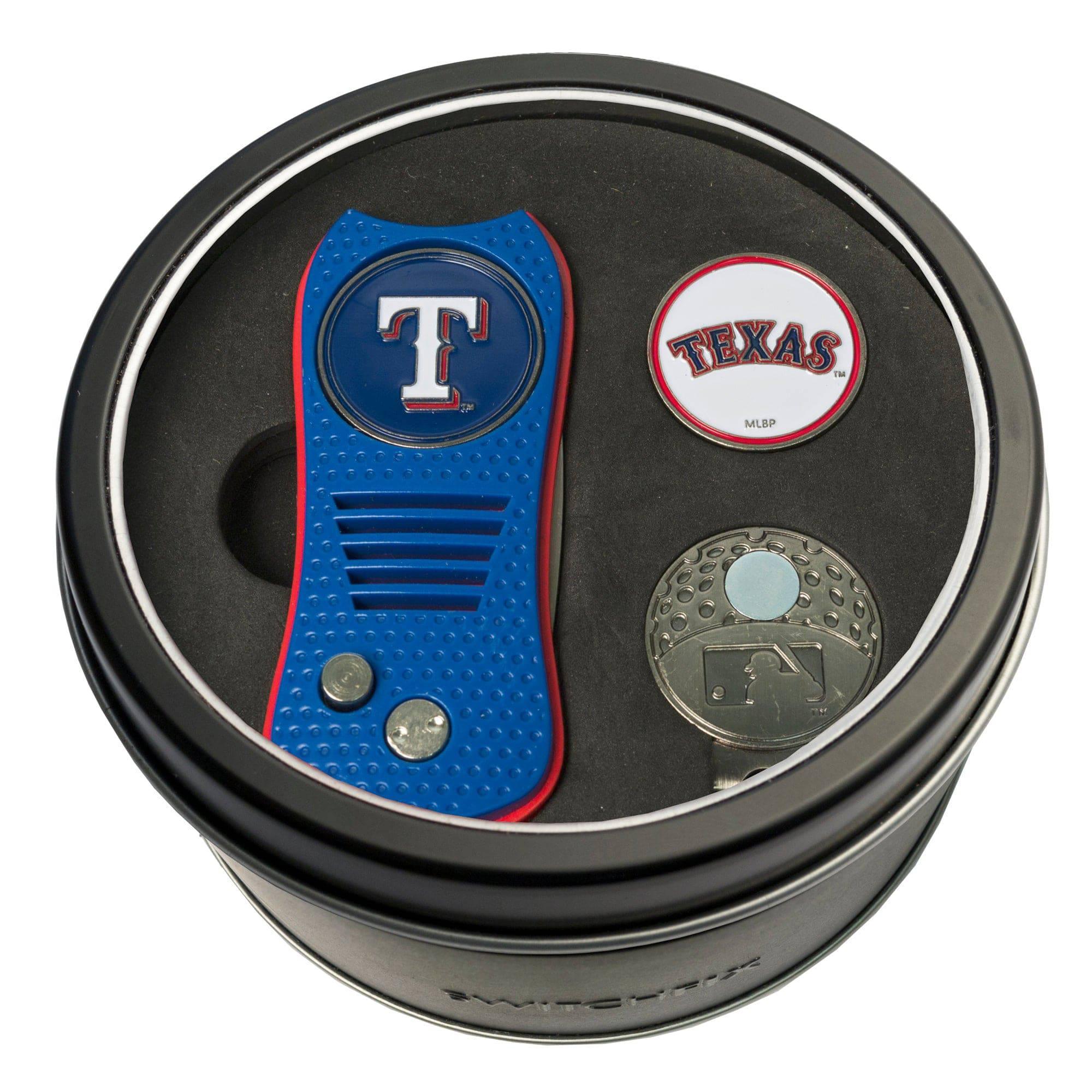 Texas Rangers Tin Set - Switchfix, Cap Clip, Marker - 757 Sports Collectibles