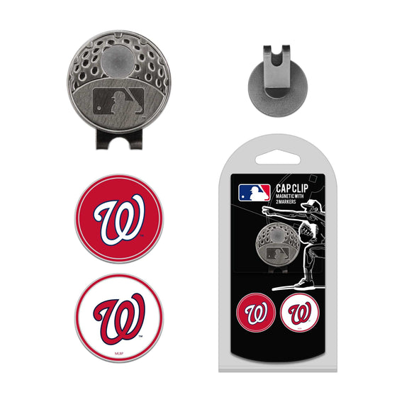 Washington Nationals Cap Clip With 2 Golf Ball Markers - 757 Sports Collectibles