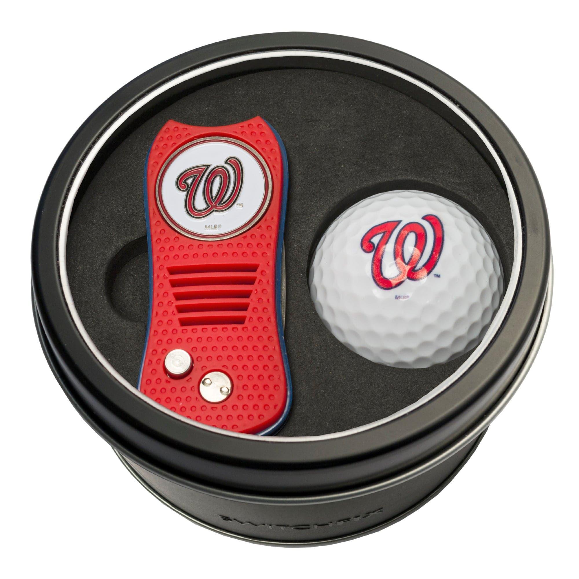 Washington Nationals Tin Set - Switchfix, Golf Ball - 757 Sports Collectibles