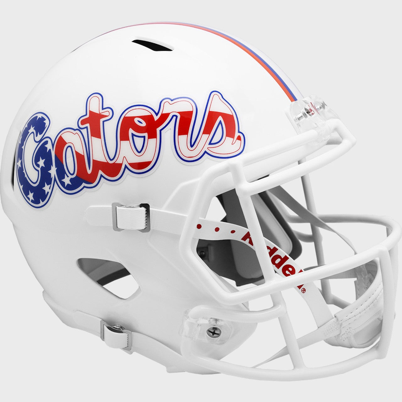Florida Gators Stars and Stripes White Revolution SPEED Mini Football Helmet - 757 Sports Collectibles