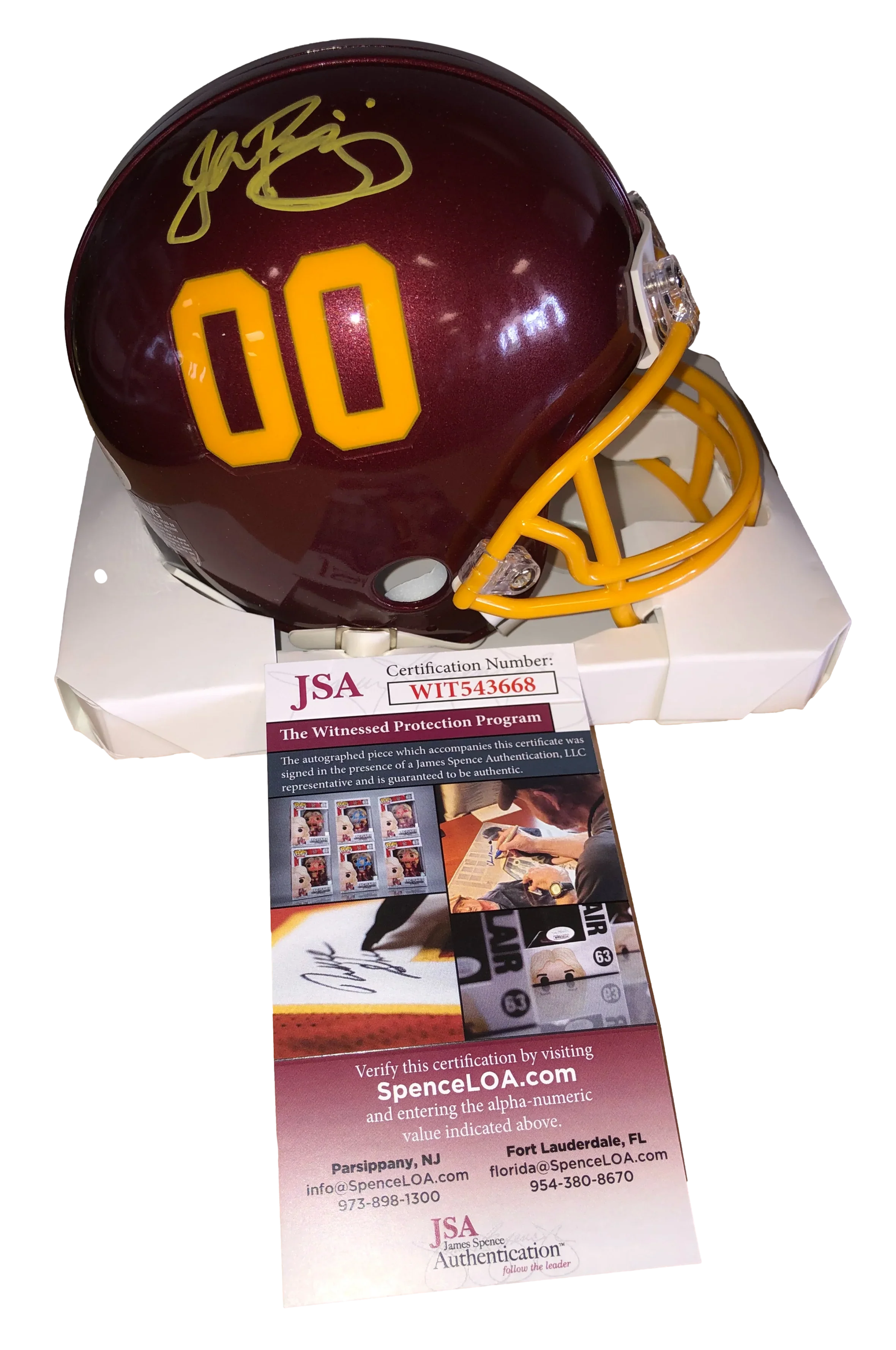 Washington Football Team John Riggins Signed Autograph Mini Helmet  - JSA COA - 757 Sports Collectibles