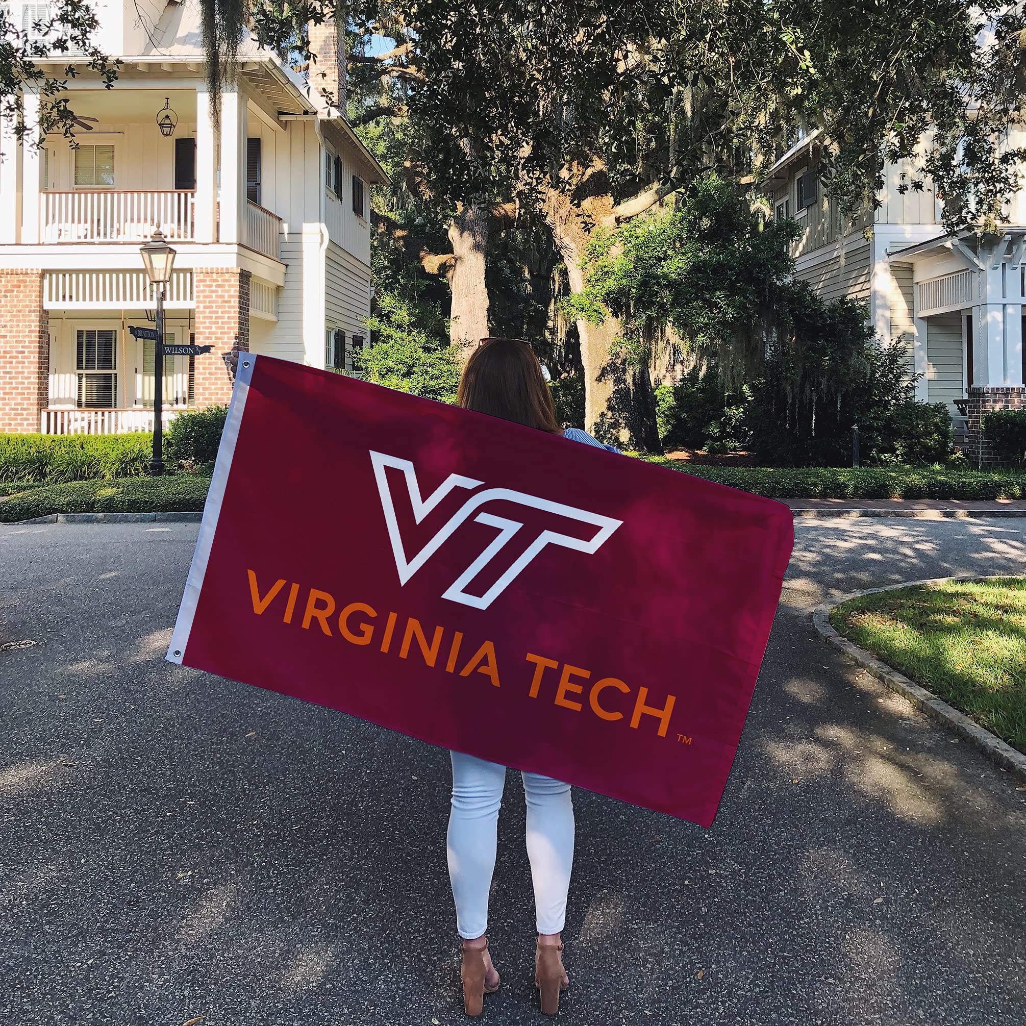 Desert Cactus Virginia Tech Flag Hokies VT Flags Banners 100% Polyester Indoor Outdoor 3x5 (Style 3) - 757 Sports Collectibles