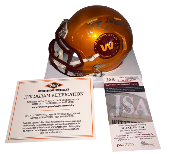 Washington Commanders Fred Smoot Signed Auto Inscribed Flash Mini Helmet JSA W COA - 757 Sports Collectibles