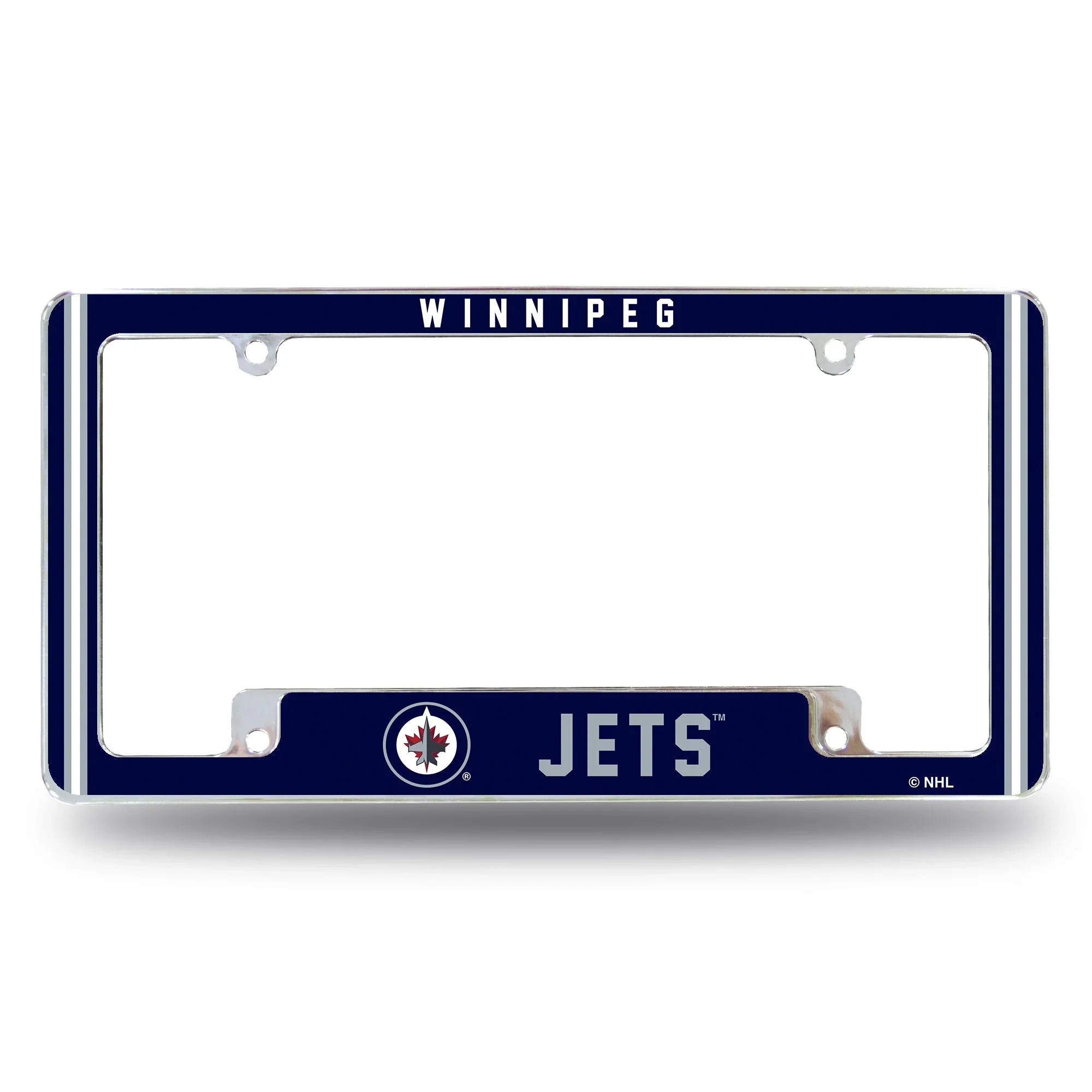 Jets - Win Alternate Design All Over Chrome Frame - Bottom Oriented