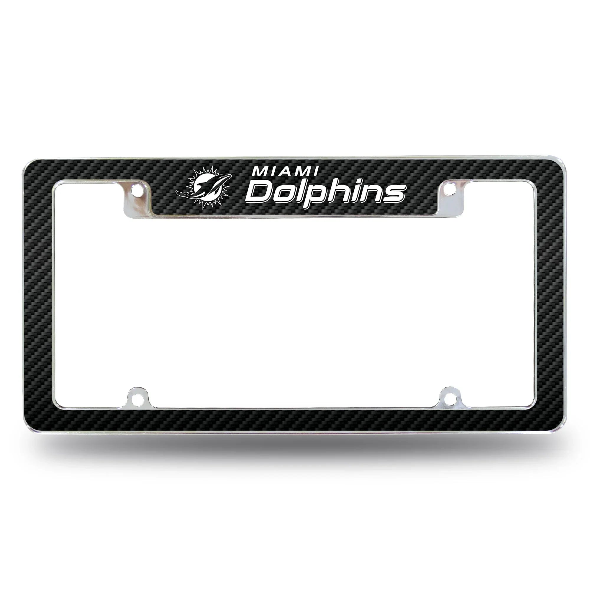 Dolphins - Carbon Fiber Design - All Over Chrome Frame