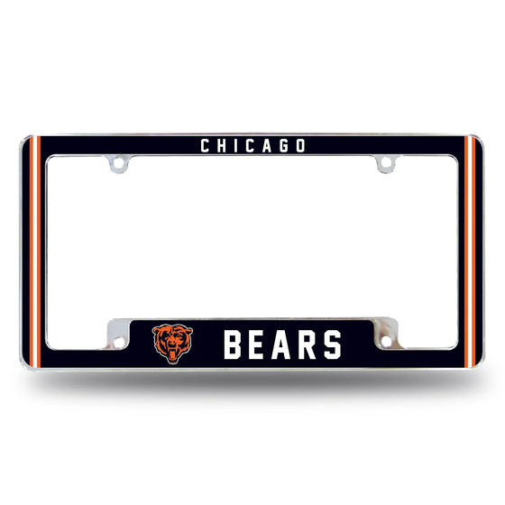 Bears Alternate Design All Over Chrome Frame - Bottom Oriented
