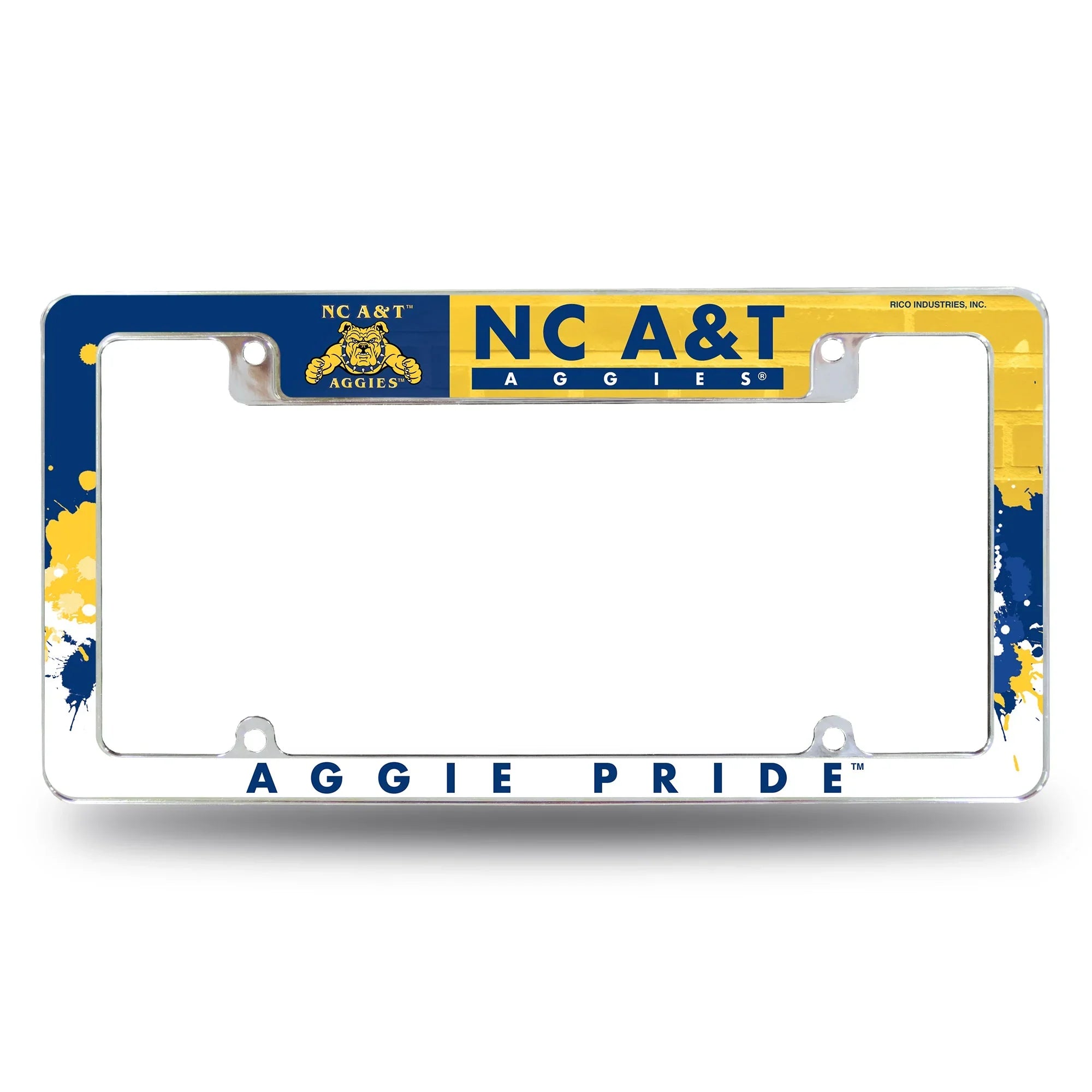 North Carolina A&T All Over Chrome Frame (Top Oriented)