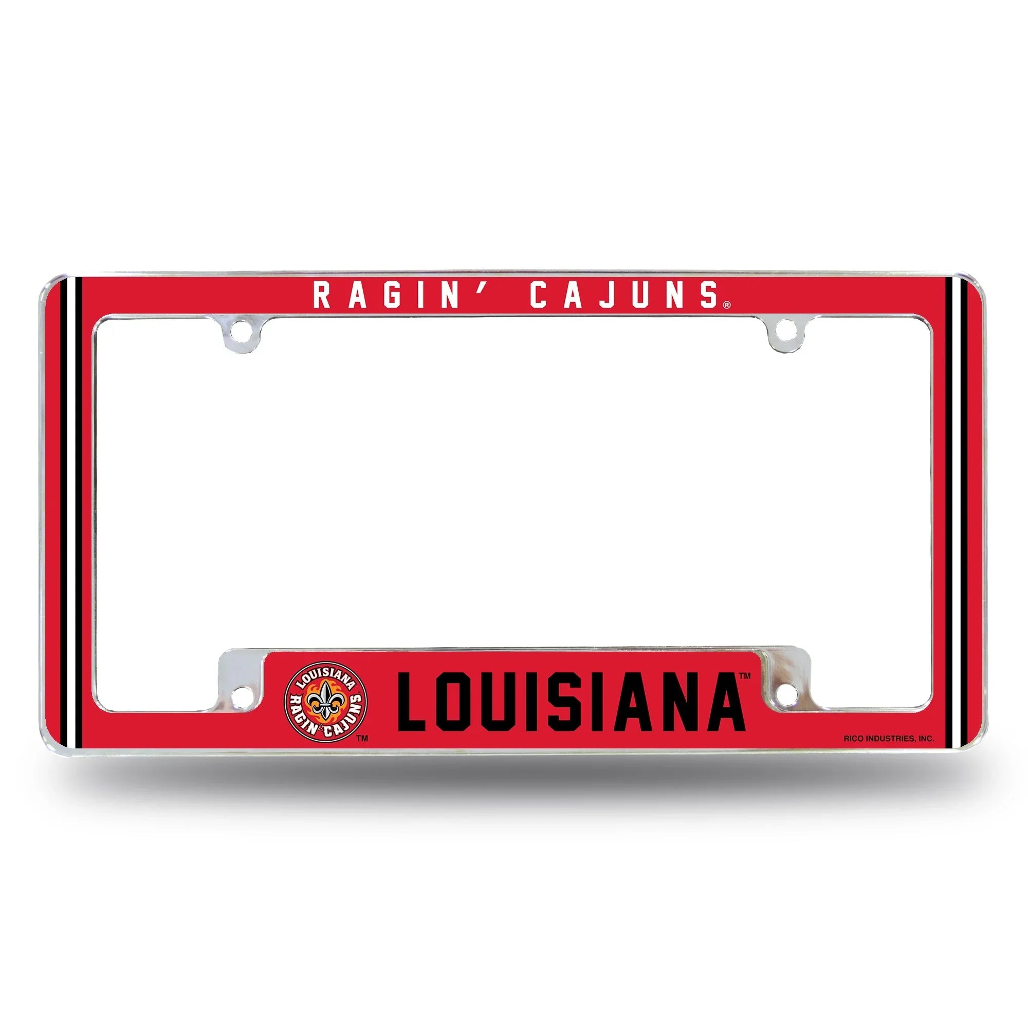 Louisiana Lafayette Alternate Design All Over Chrome Frame - Bottom Oriented