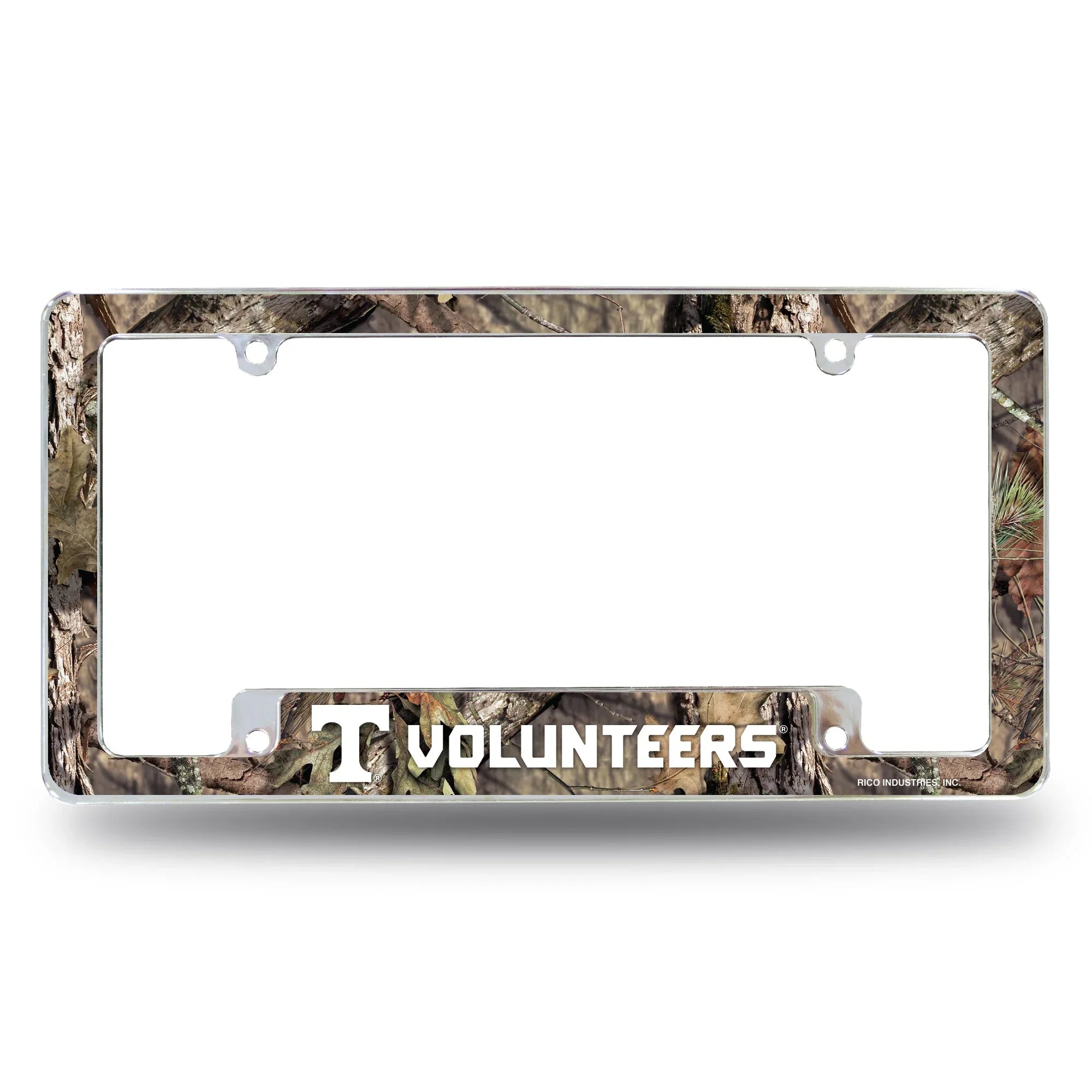 Tennessee University / Mossy Oak Camo Break-Up Country All Over Chrome Frame (Bottom Oriented)