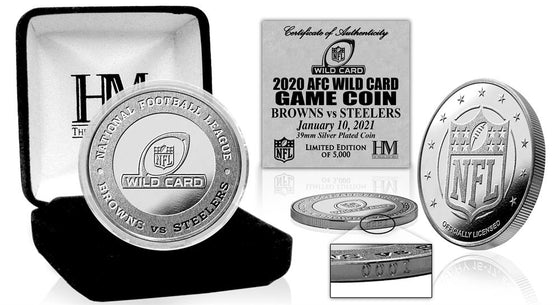 Cleveland Browns v. Pittsburgh Steelers AFC Wild Card Game Official Limited Editoin Silver Flip Coin