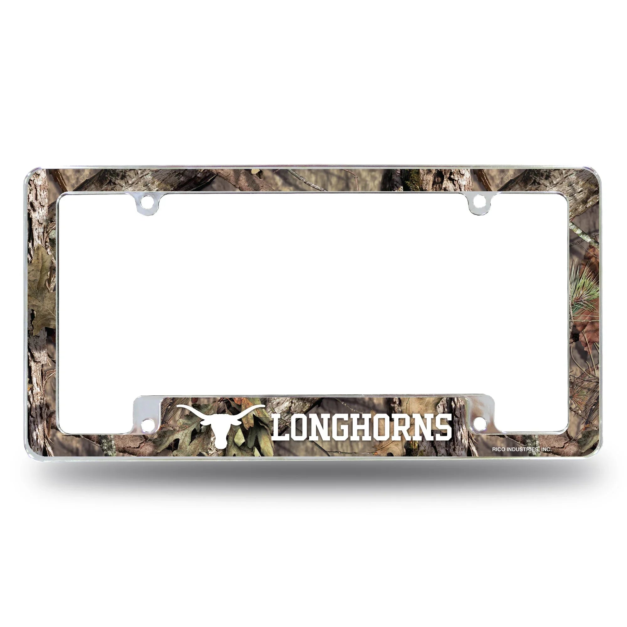 Texas University / Mossy Oak Camo Break-Up Country All Over Chrome Frame (Bottom Oriented)