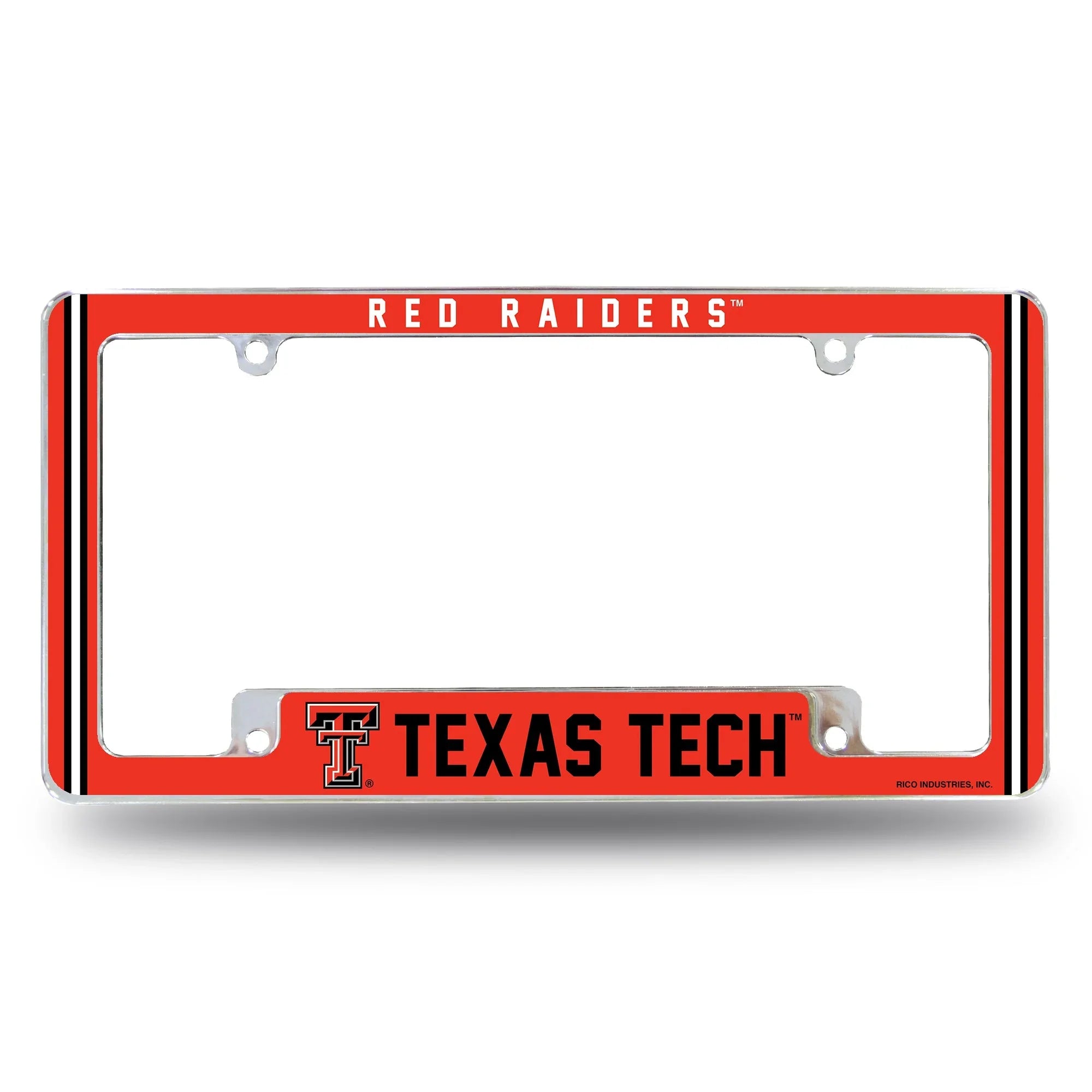 Texas Tech Alternate Design All Over Chrome Frame - Bottom Oriented