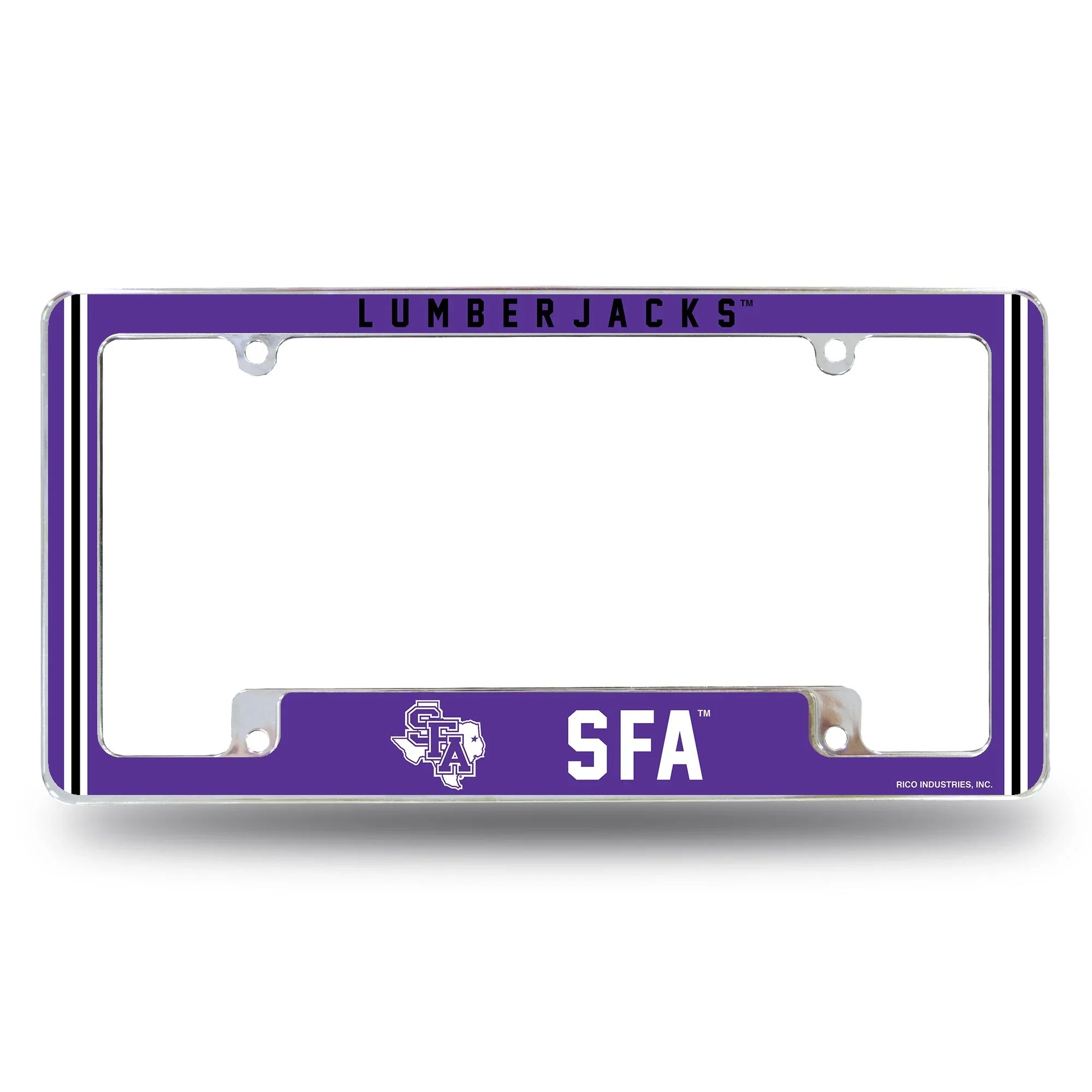 Stephen F. Austin Alternate Design All Over Chrome Frame - Bottom Oriented