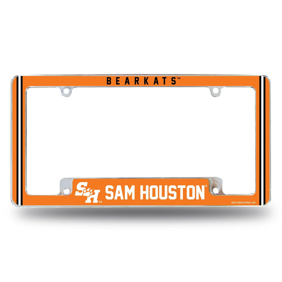 Sam Houston State Alternate Design All Over Chrome Frame - Bottom Oriented