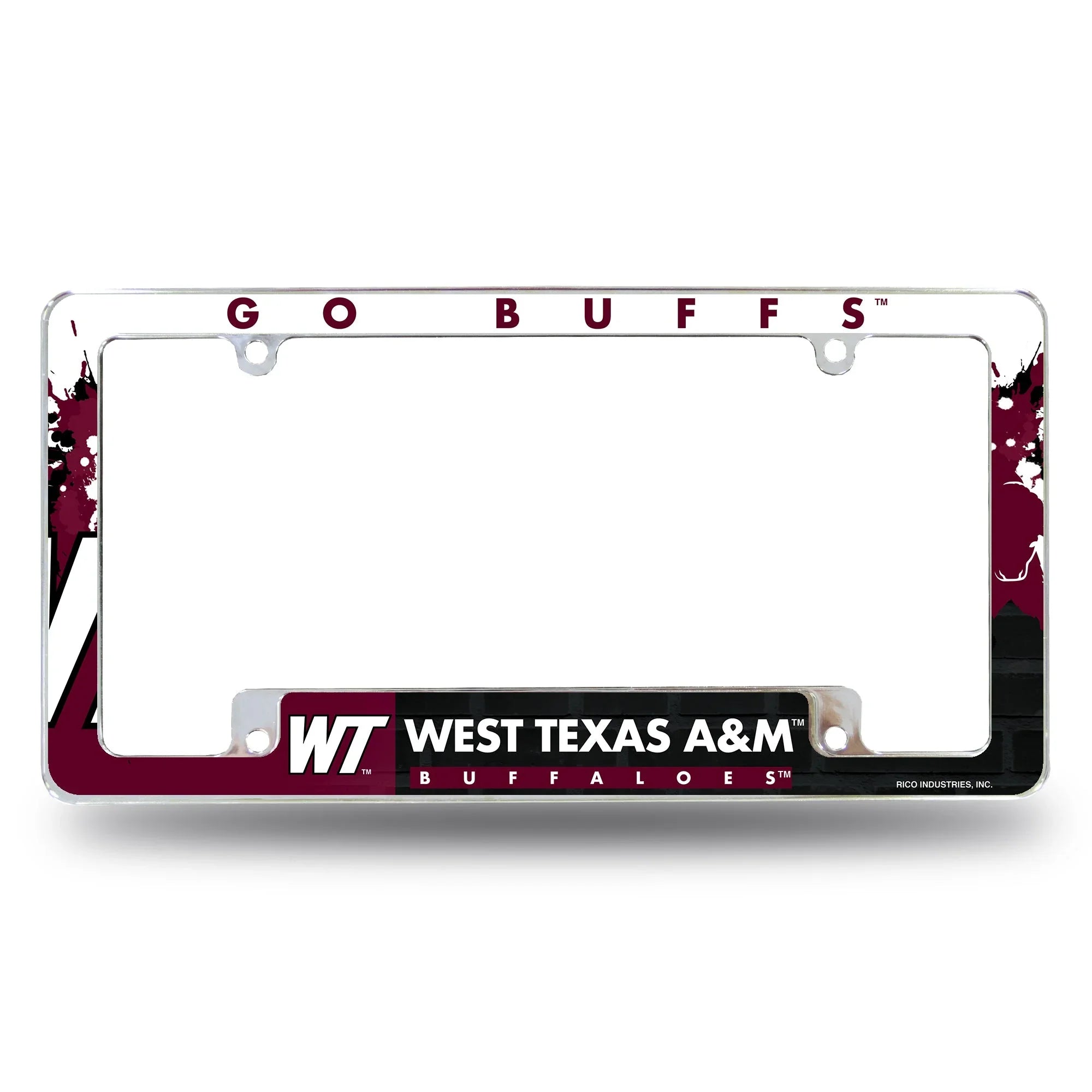 West Texas A&M All Over Chrome Frame (Bottom Oriented)