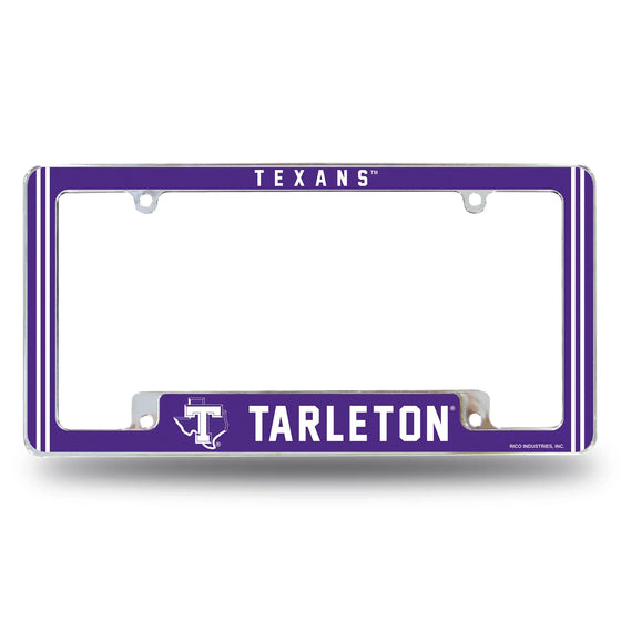Tarleton State Alternate Design All Over Chrome Frame - Bottom Oriented