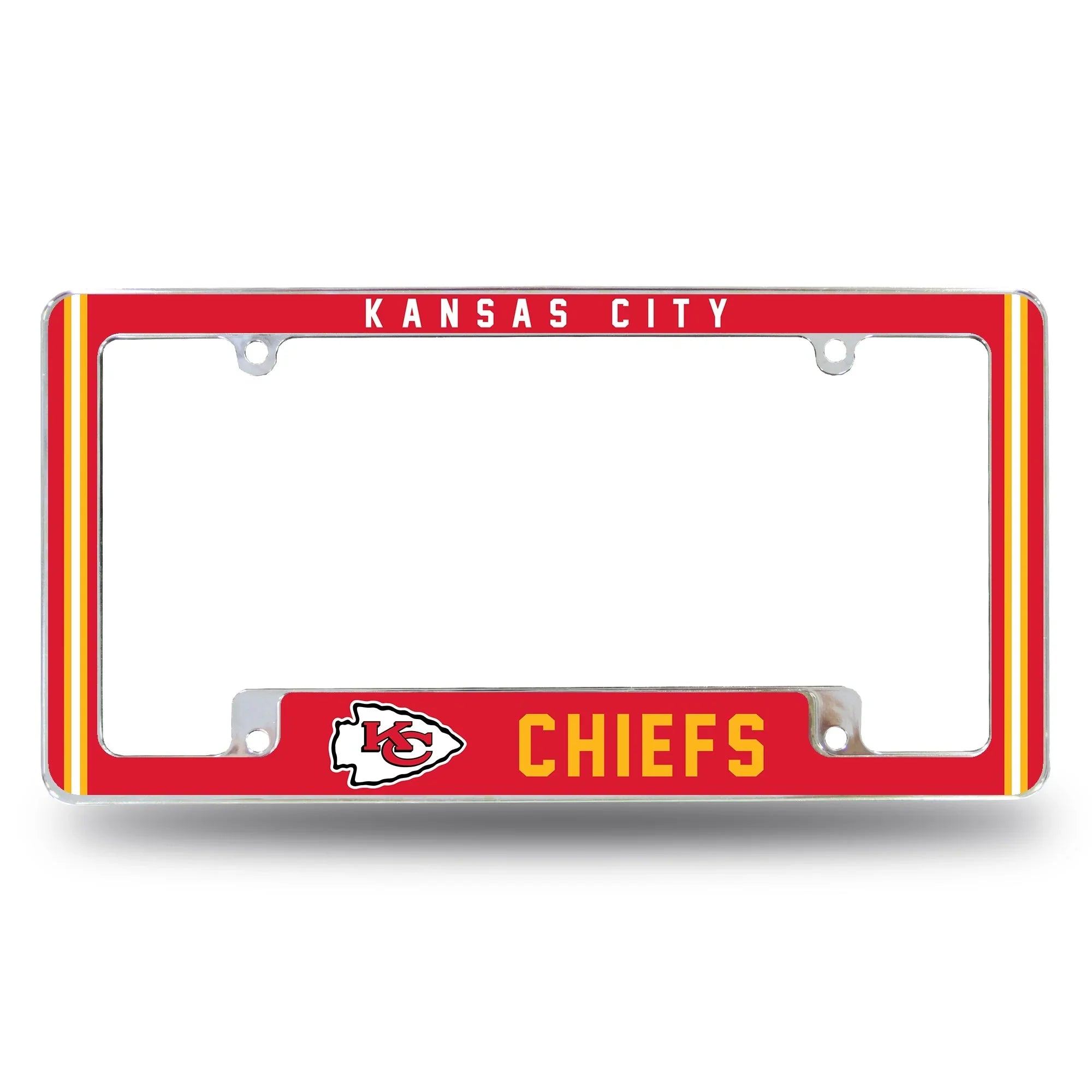 Chiefs Alternate Design All Over Chrome Frame - Bottom Oriented