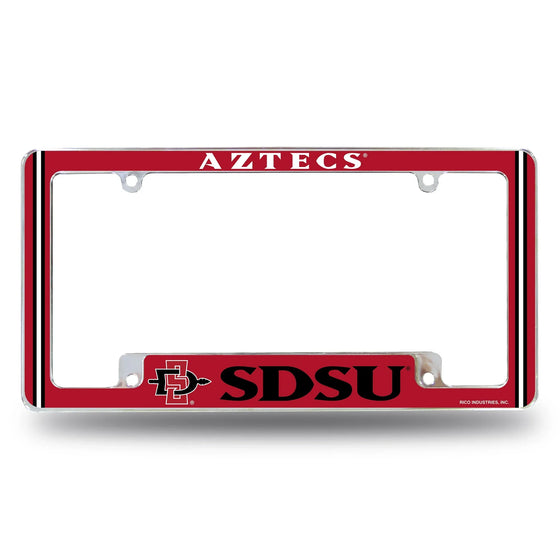 San Diego State Alternate Design All Over Chrome Frame - Bottom Oriented