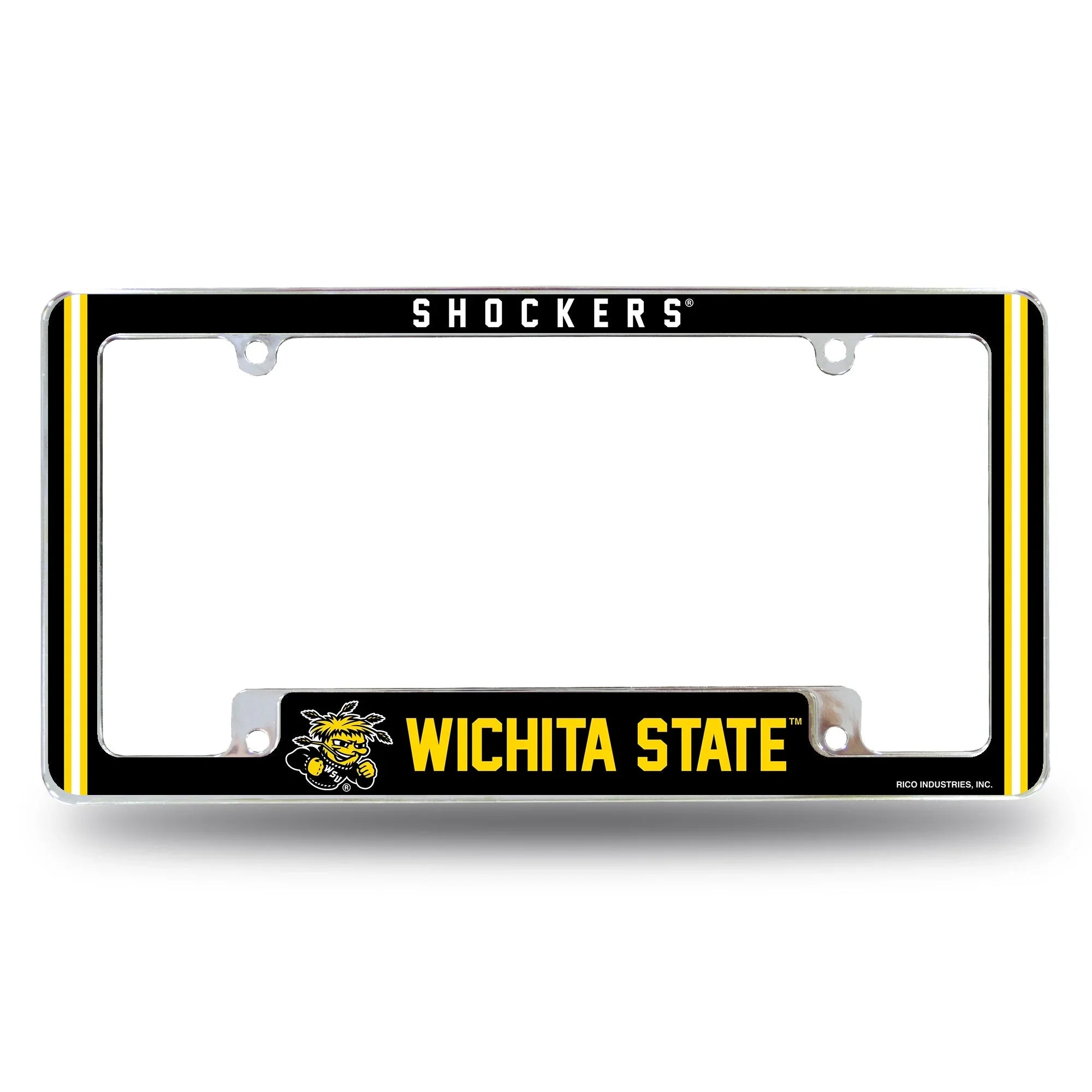 Wichita State Alternate Design All Over Chrome Frame - Bottom Oriented