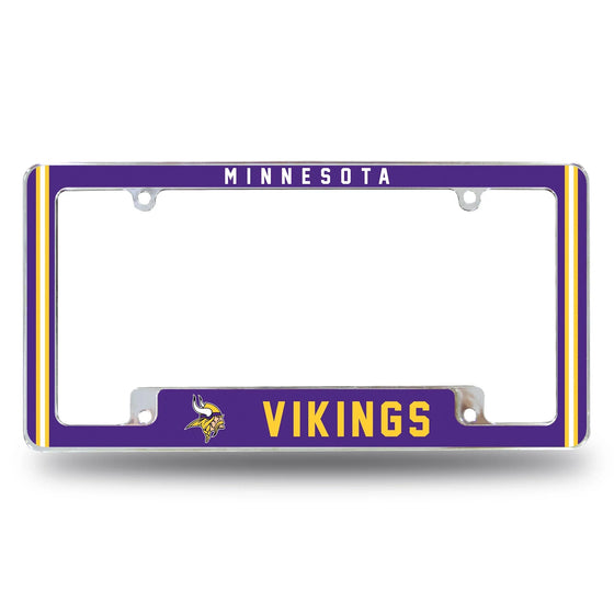 Vikings Alternate Design All Over Chrome Frame - Bottom Oriented