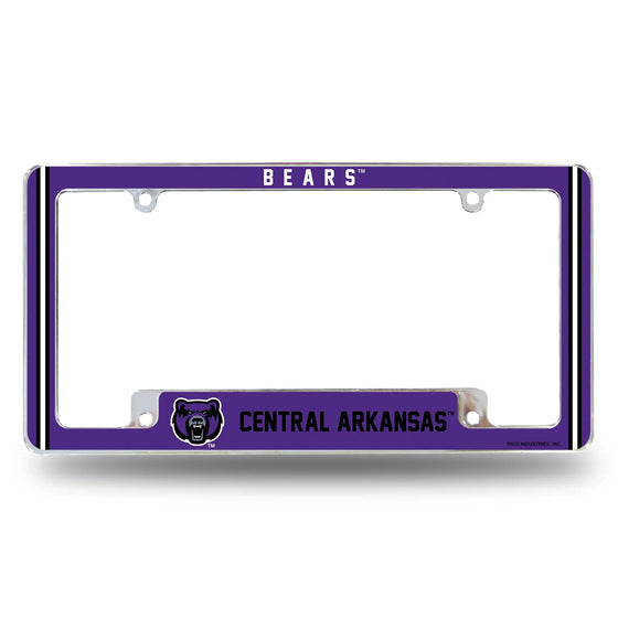 Central Arkansas Alternate Design All Over Chrome Frame - Bottom Oriented
