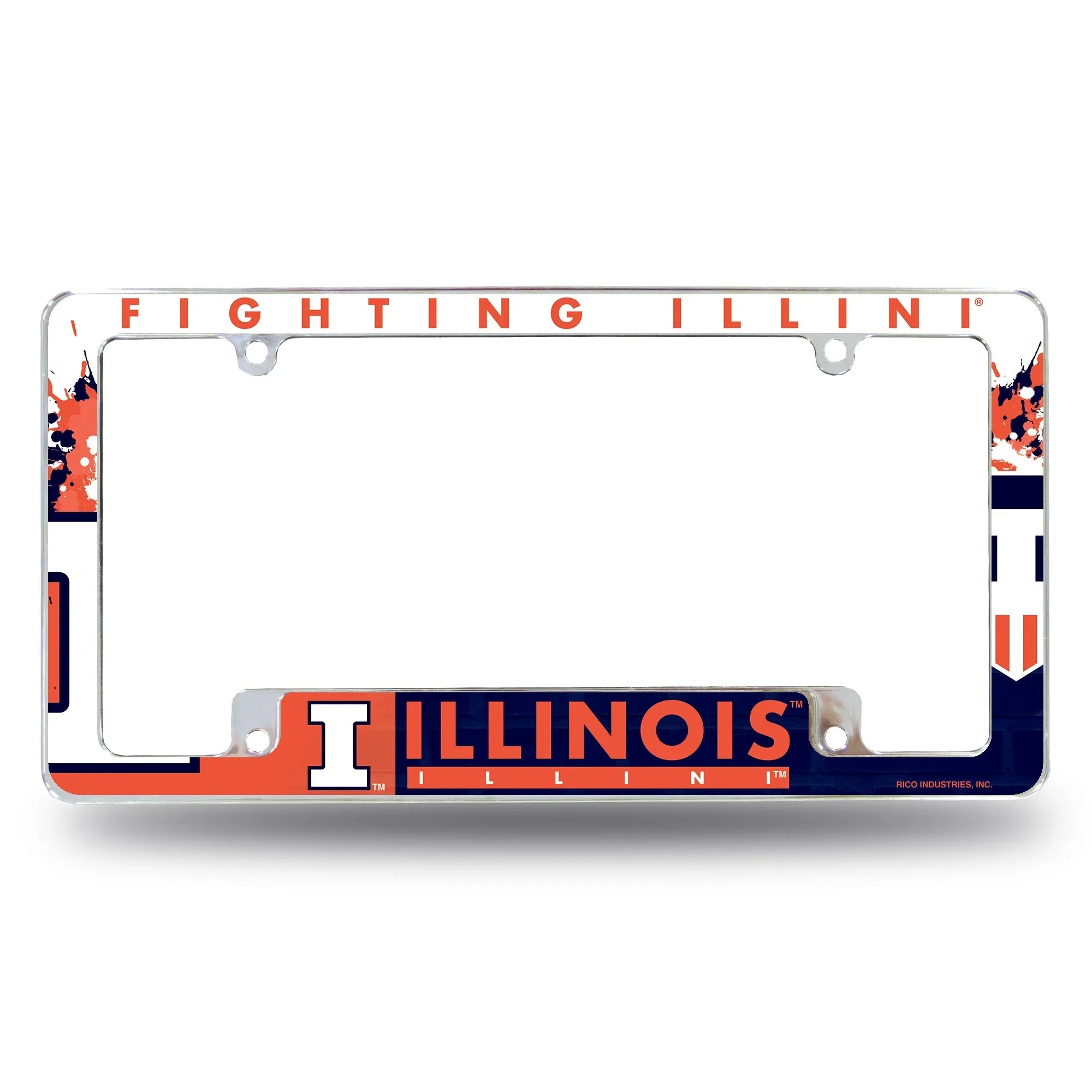 Illinois University All Over Chrome Frame (Bottom Oriented)