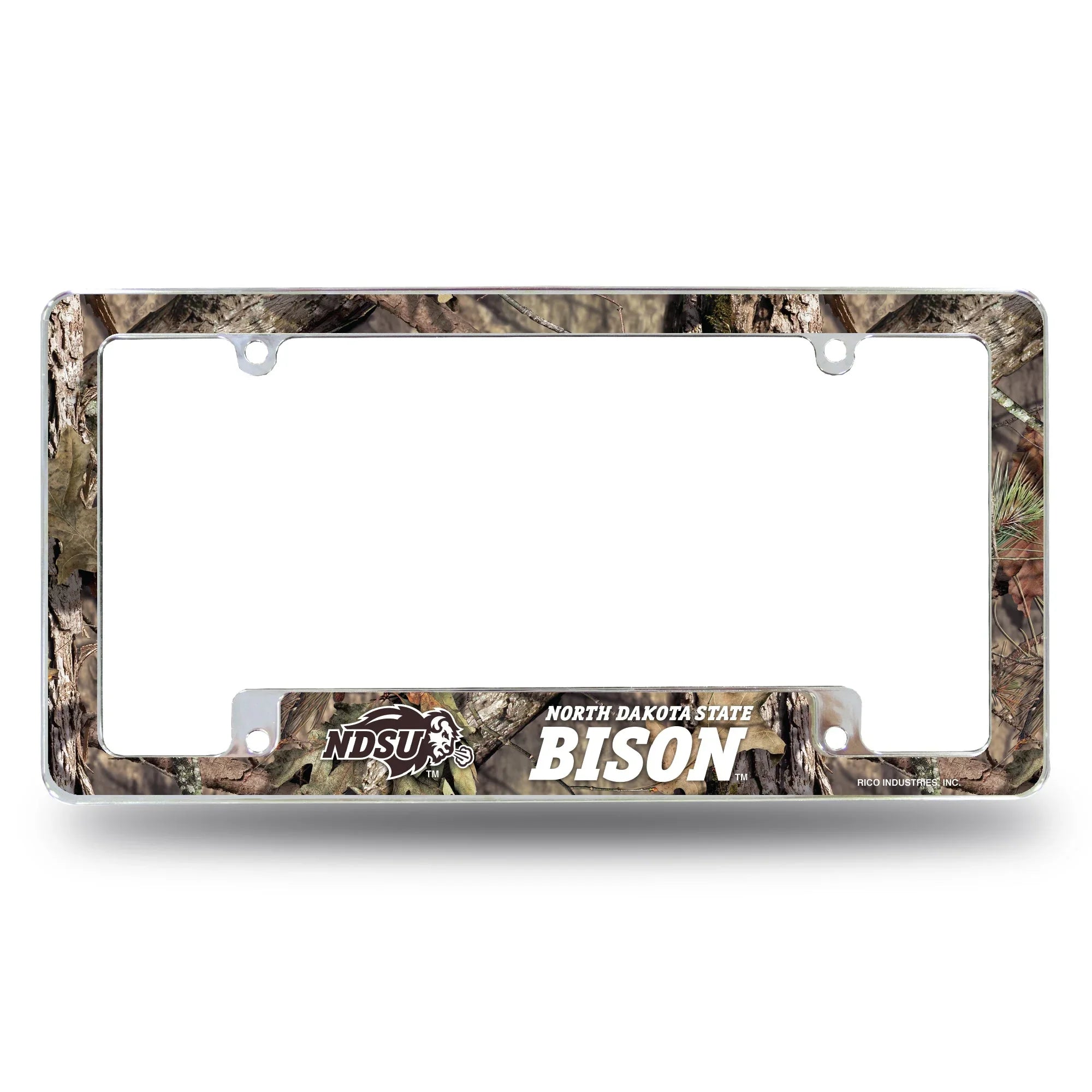 North Dakota State / Mossy Oak Camo Break-Up Country All Over Chrome Frame (Bottom Oriented)