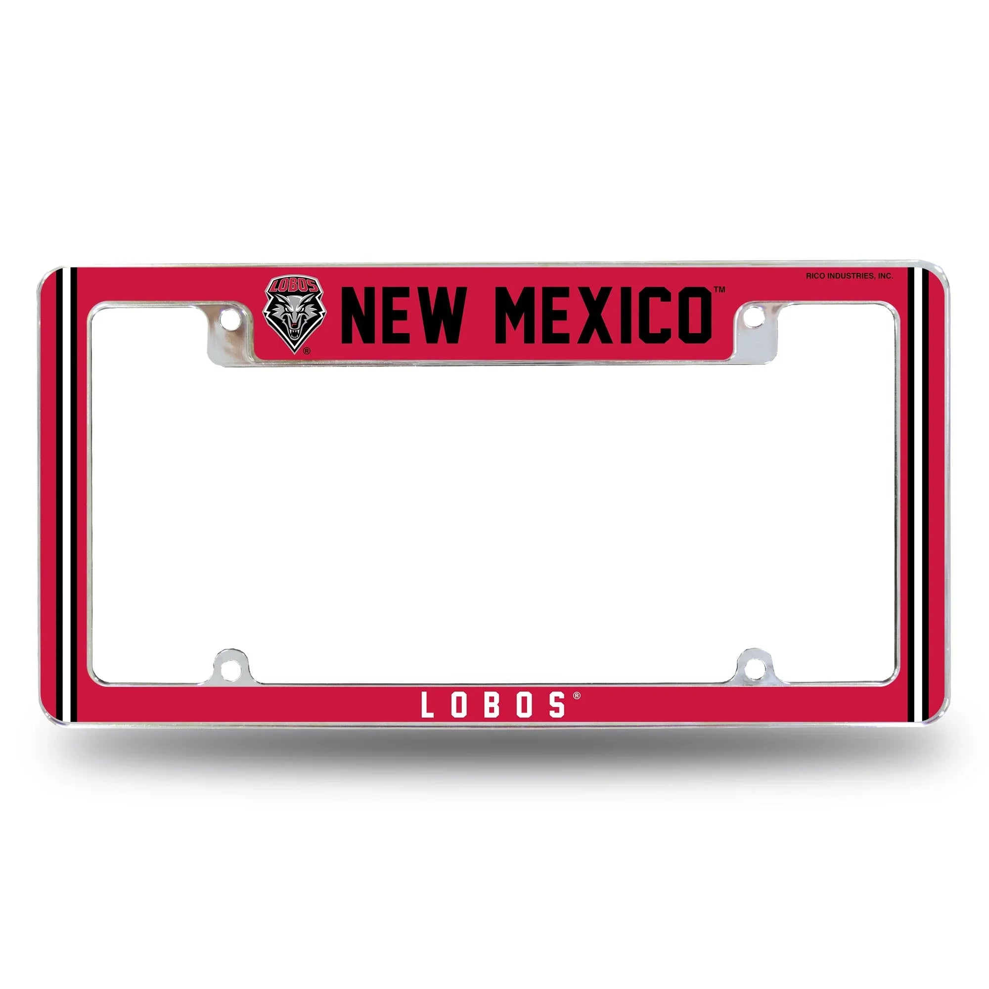New Mexico University Alternate Design All Over Chrome Frame - Top Oriented