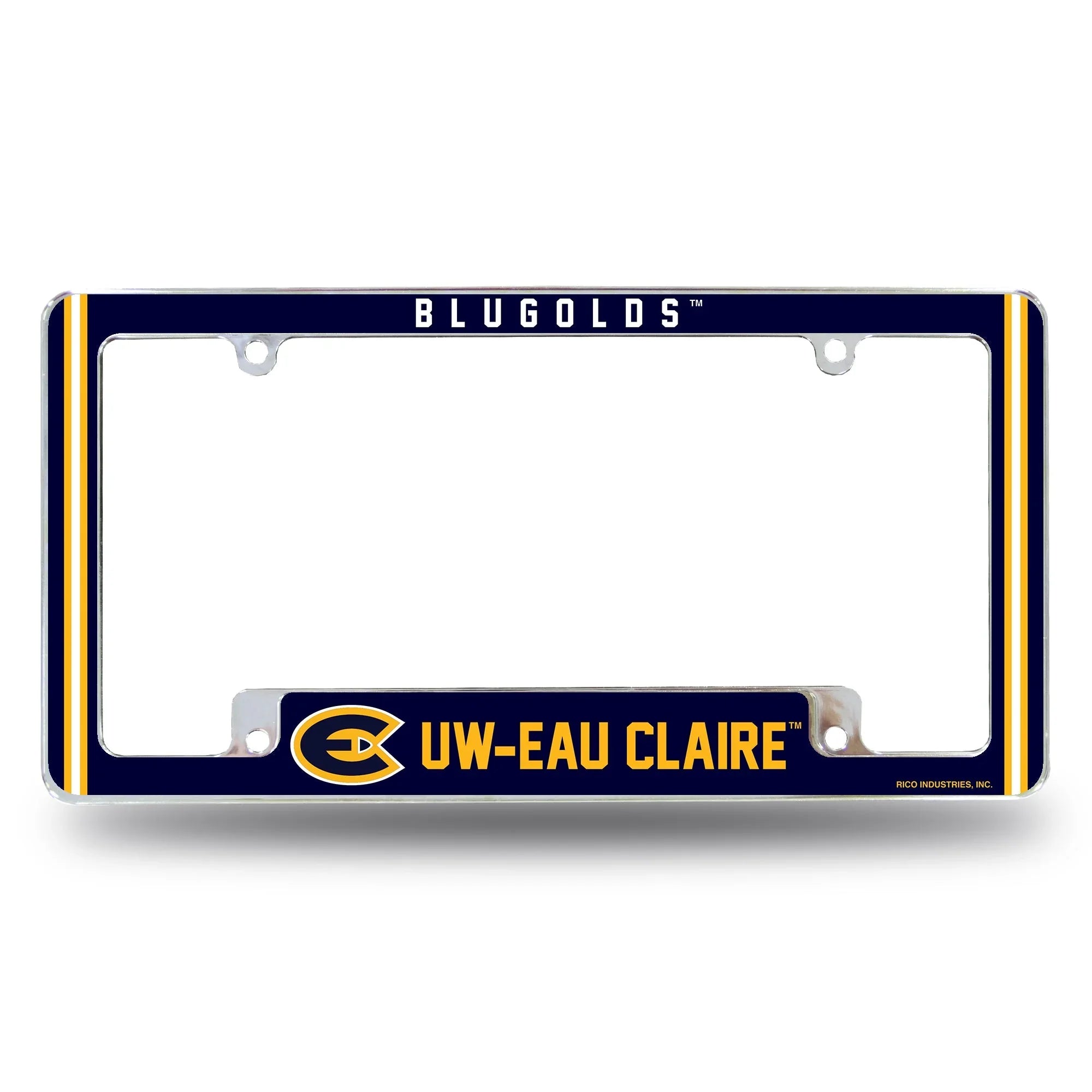 Wisconsin - Eau Claire Alternate Design All Over Chrome Frame - Bottom Oriented