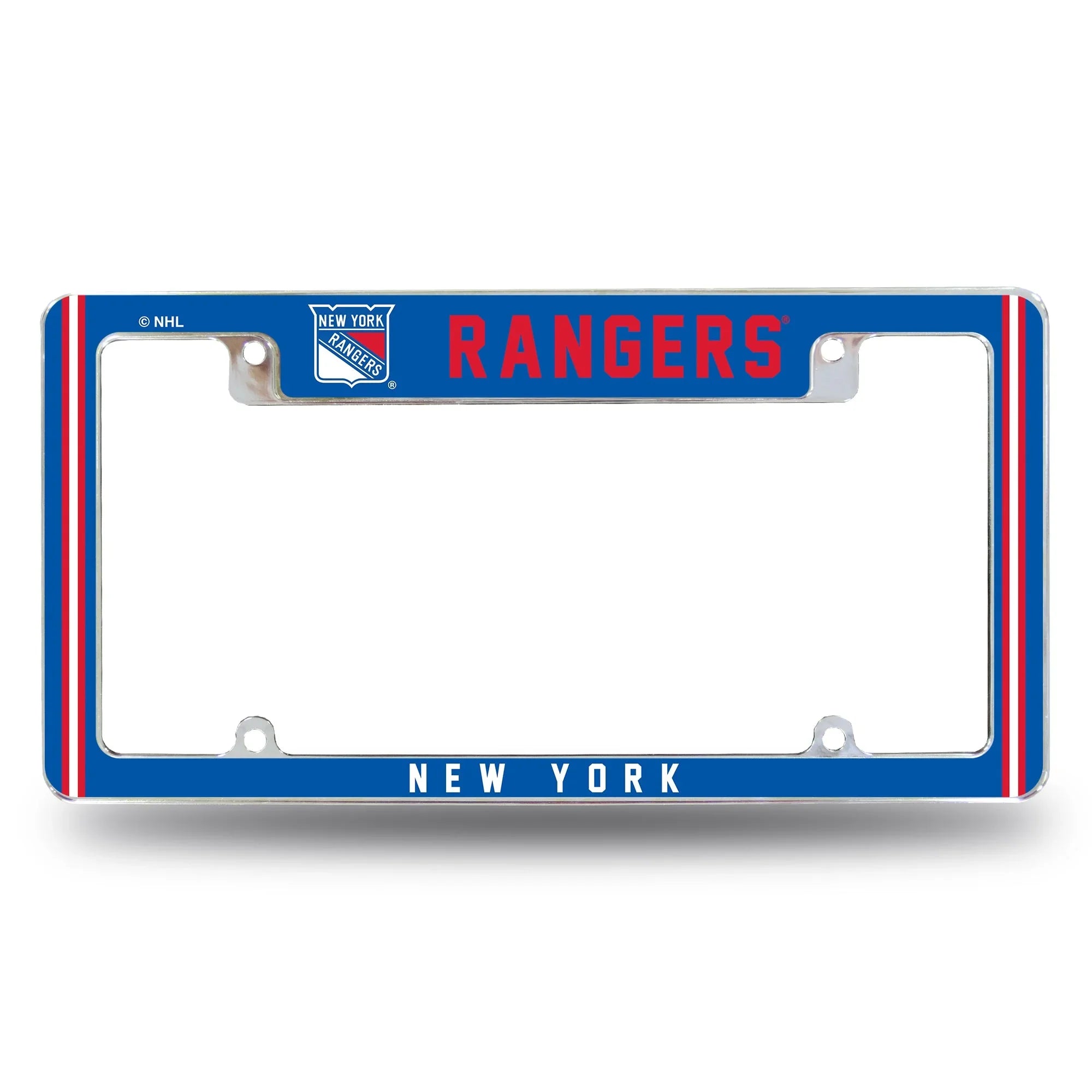Rangers - Ny Alternate Design All Over Chrome Frame - Top Oriented