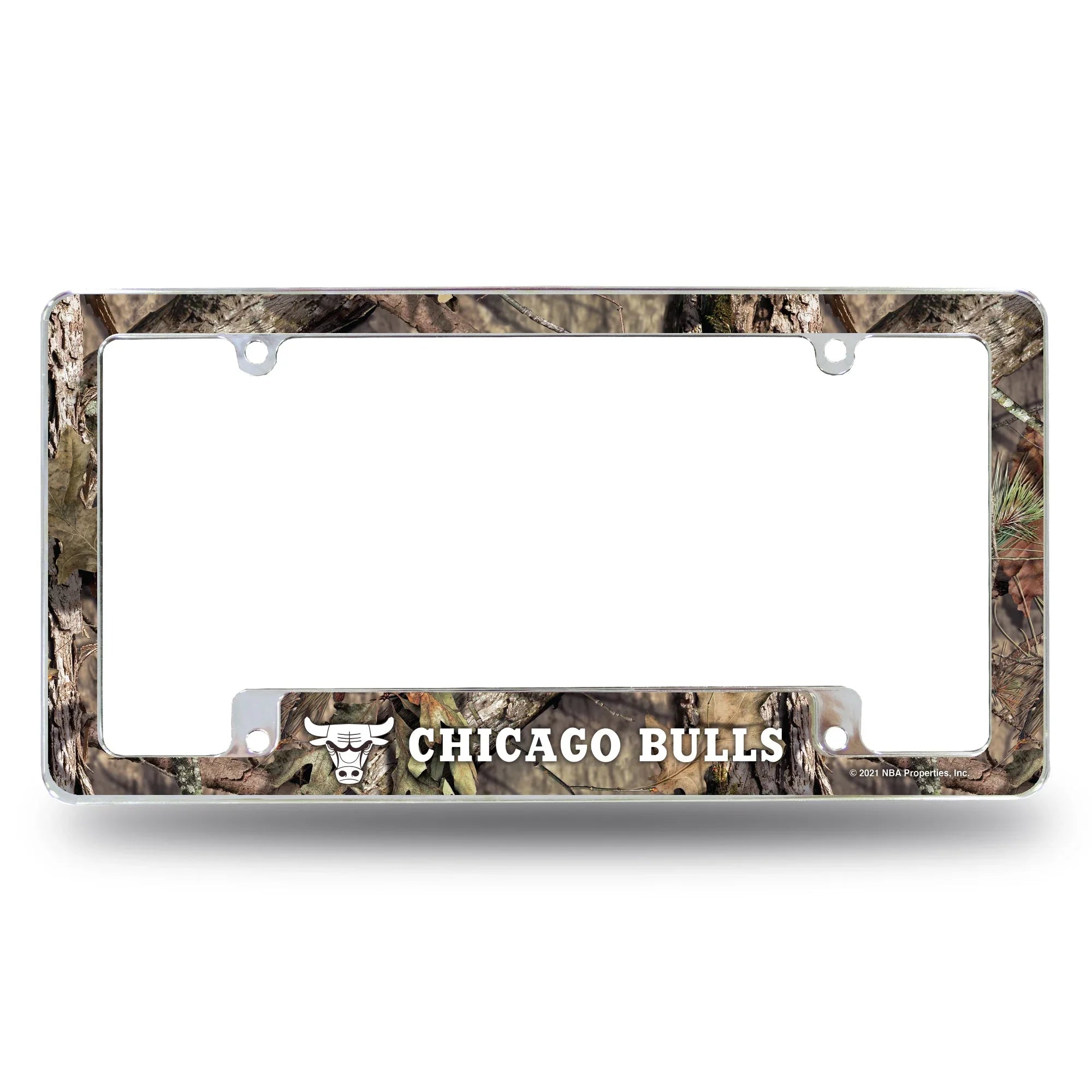 Bulls / Mossy Oak Camo Break-Up Country All Over Chrome Frame (Bottom Oriented)