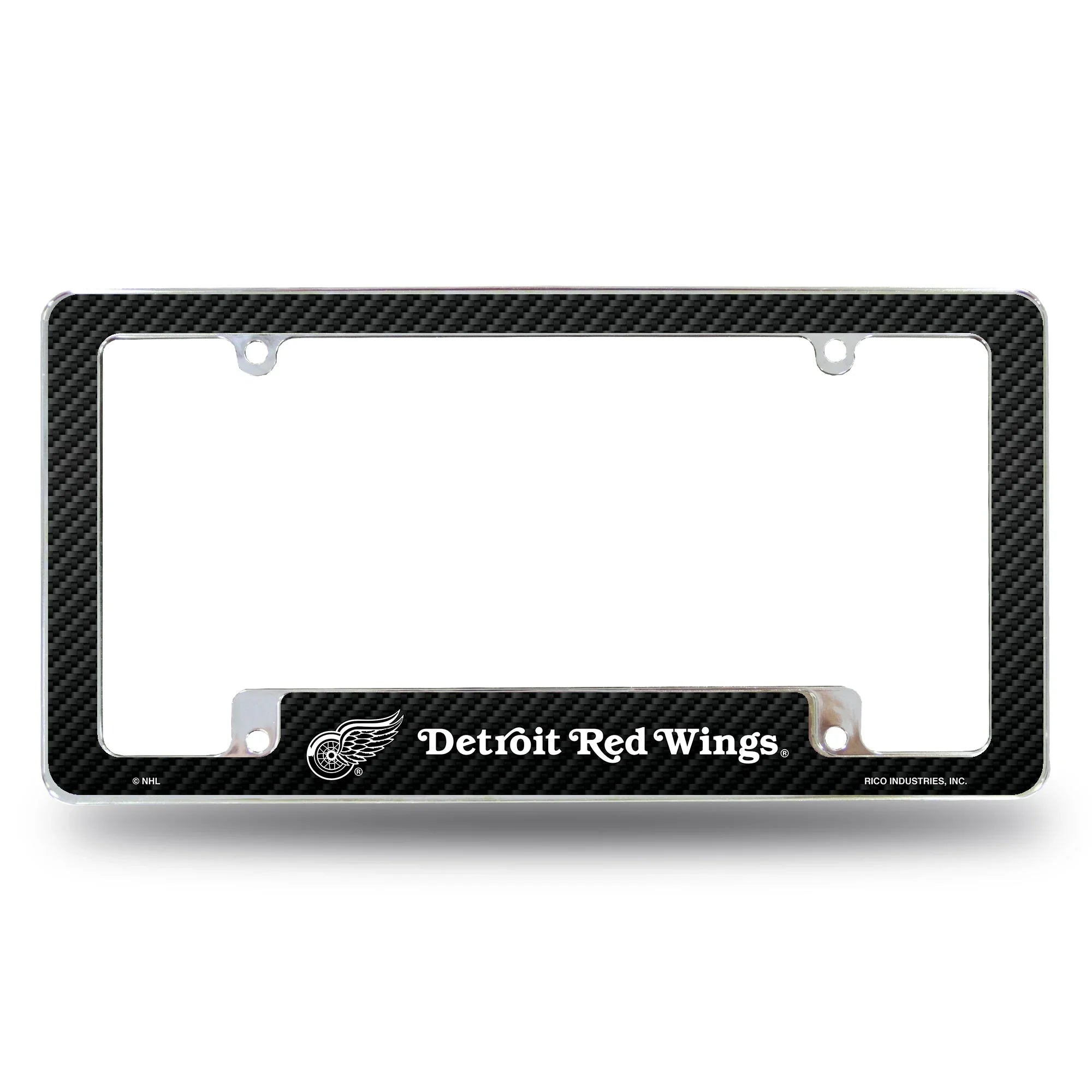 Red Wings - Carbon Fiber Design - All Over Chrome Frame