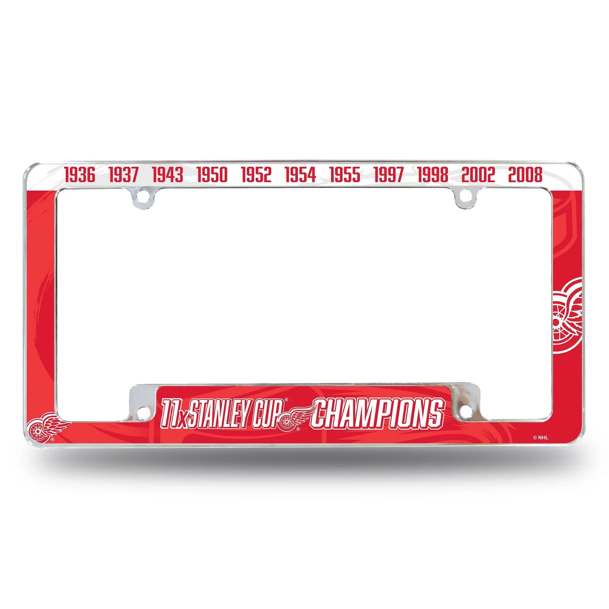 Red Wings : 11 Time Stanley Cup Champs  All Over Chrome Frame