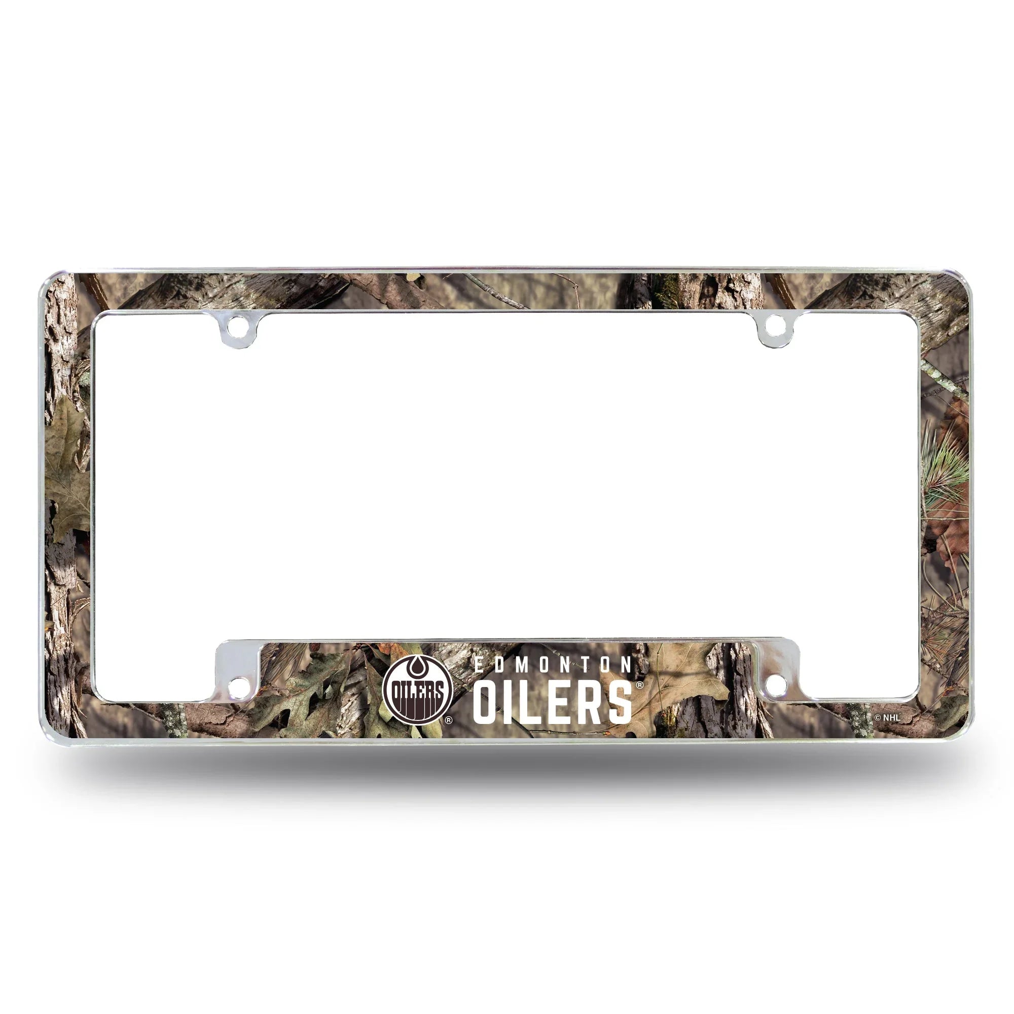 Oilers / Mossy Oak Camo Break-Up Country All Over Chrome Frame (Bottom Oriented)